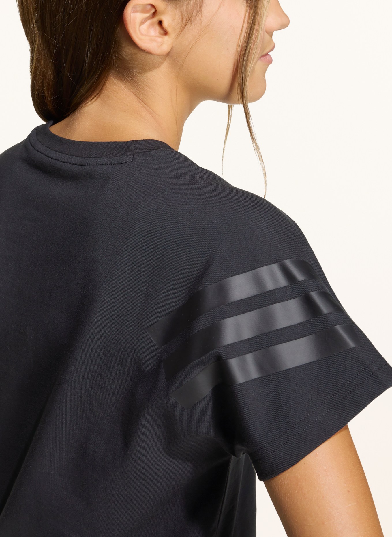 adidas T-Shirt FUTURE ICONS 3 STRIPES: SCHWARZ