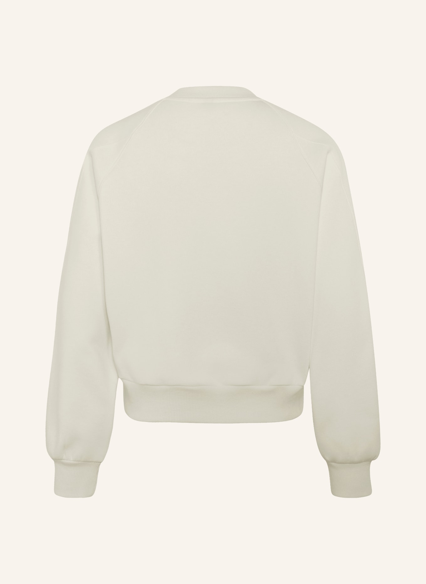 adidas SEASONALS COLLEGIATE TYPOGRAPHY V-NECK Sweatshirt: ECRU / CAMEL / BLACK