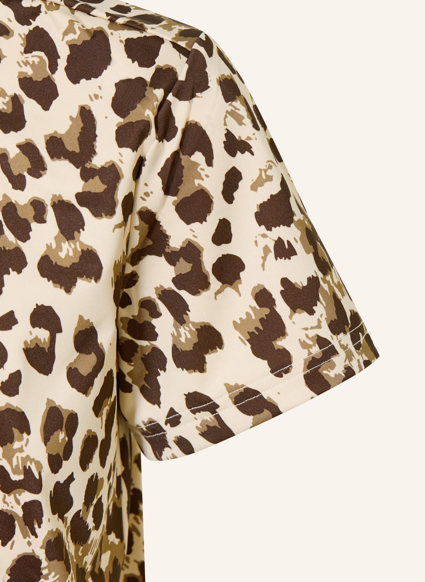 adidas T-Shirt SEASONAL ANIMAL PRINT SPORT: BEIGE / DUNKELBRAUN / BRAUN