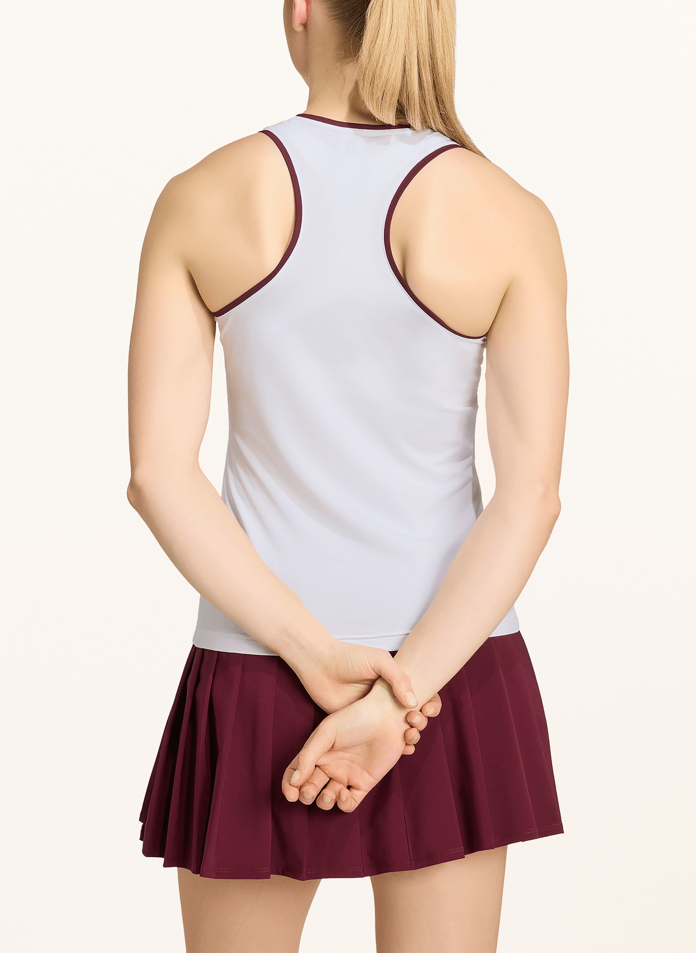 adidas Originals Sporttop CLASSICS: WIT / DONKERROOD