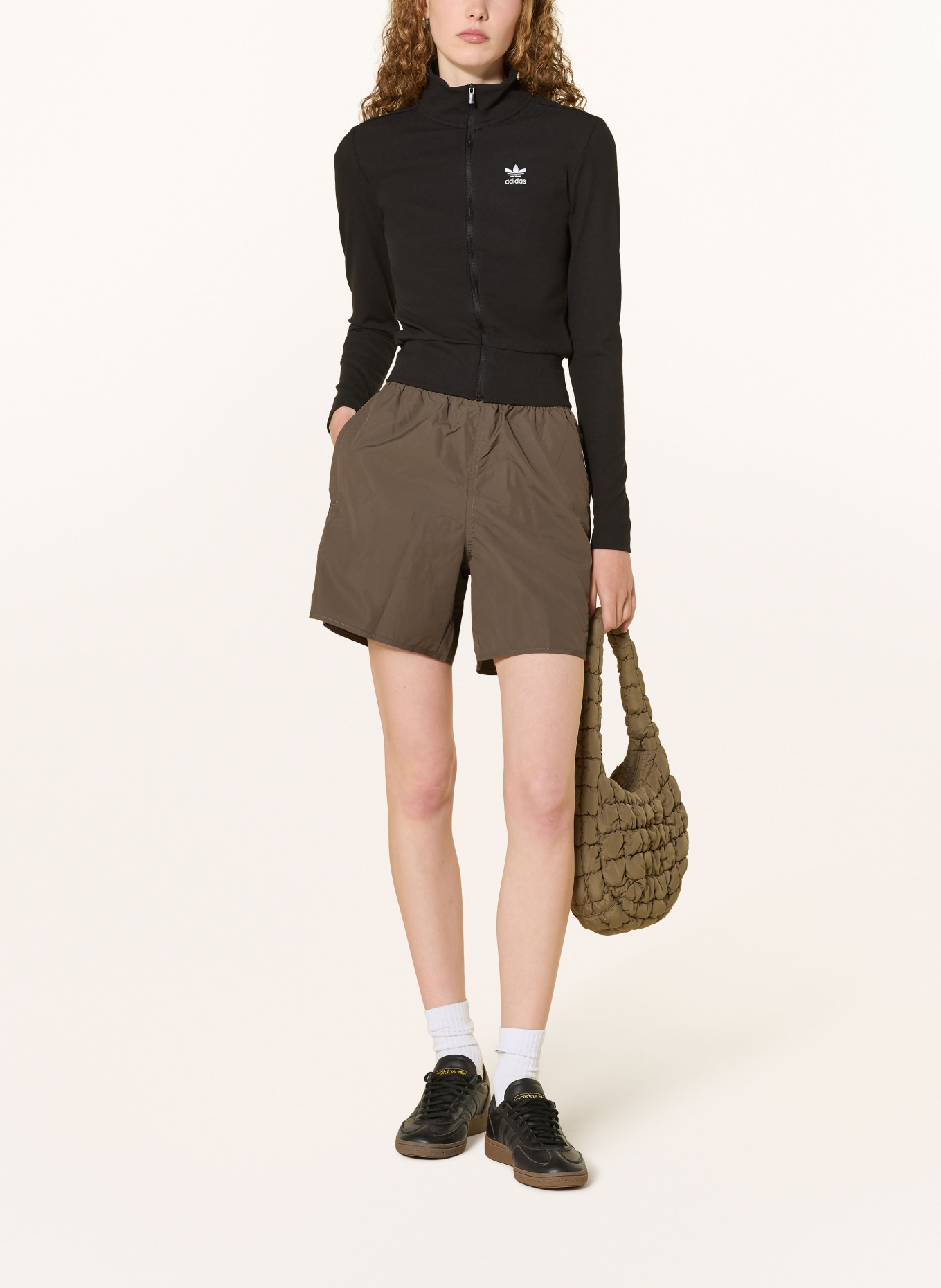 adidas Originals Shorts SPRINTER SHORTS: KHAKI / SCHWARZ