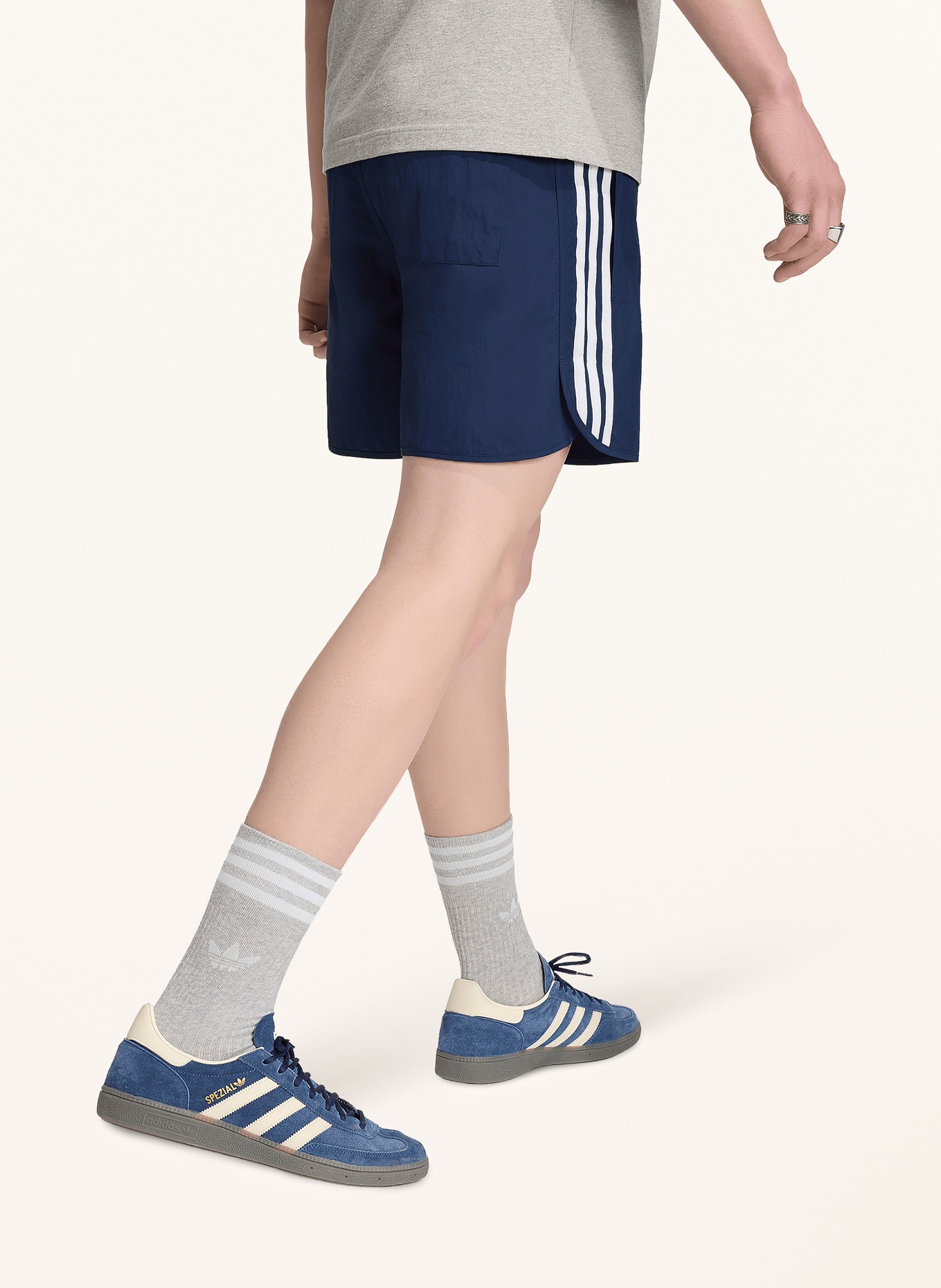 adidas Originals Shorts SPRINTER: DUNKELBLAU / WEISS
