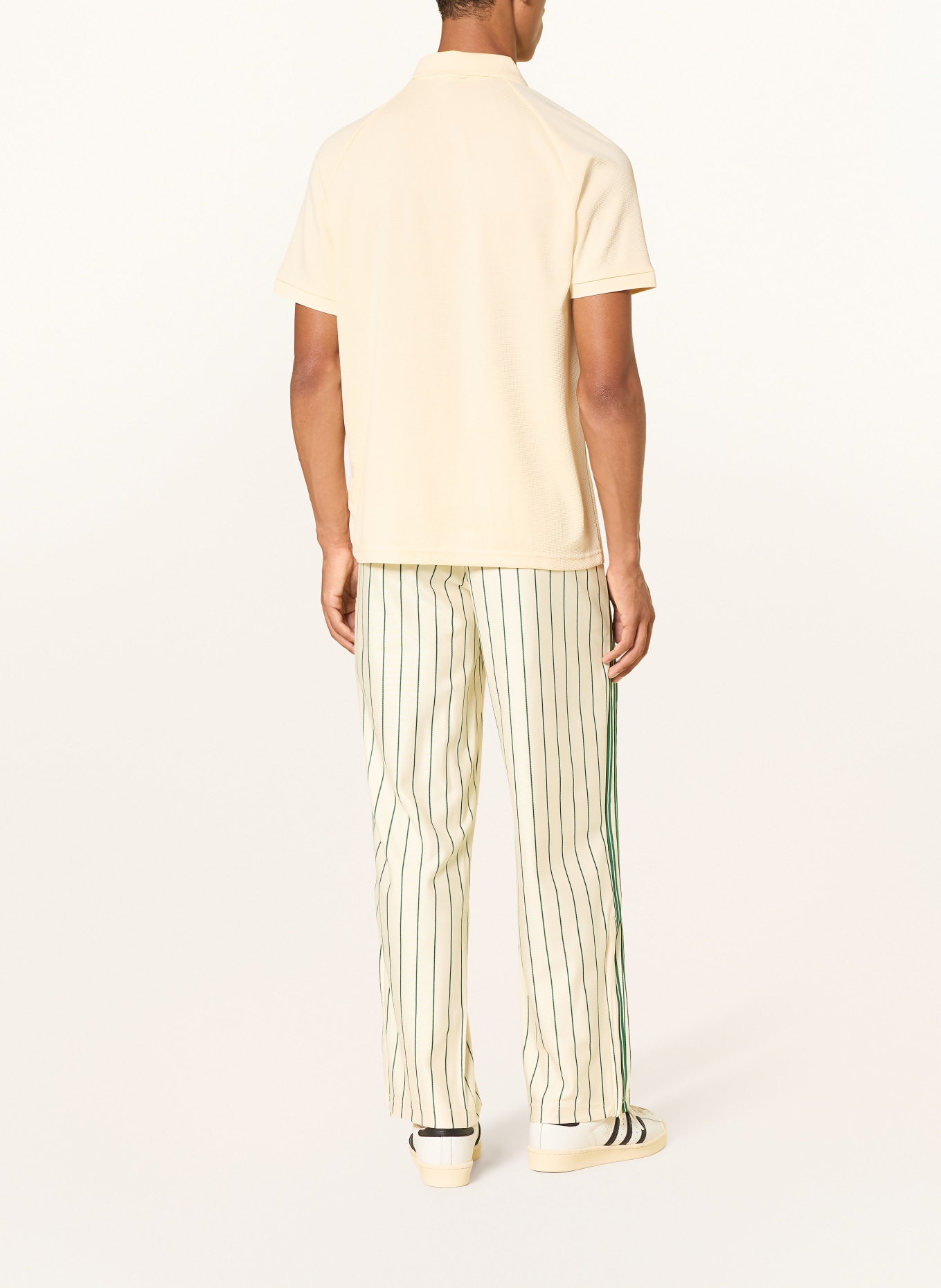 adidas Originals Pantalon en molleton FIREBIRD avec bandes décoratives: BEIGE / VERT