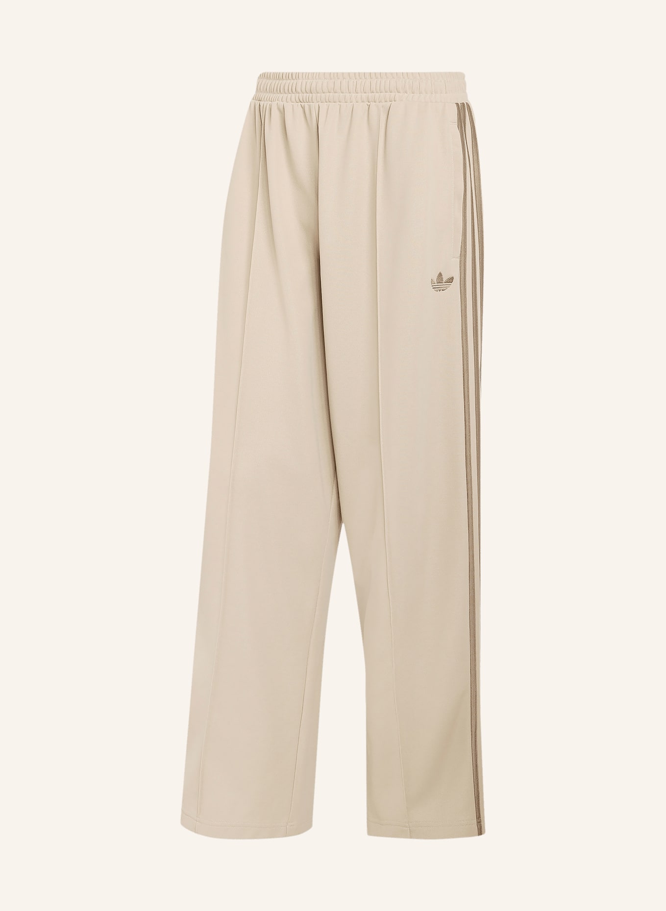 adidas Originals Sweatpants with braided stripes: BEIGE / TAUPE