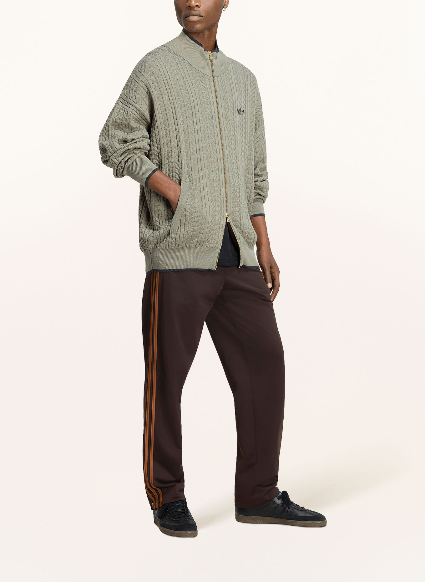 adidas Originals FIREBIRD Cardigan: LIGHT GREEN