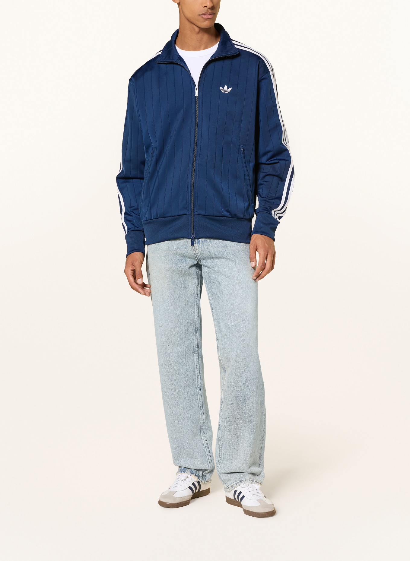 adidas Originals FIREBIRD Training Jacket: DARK BLUE / WHITE