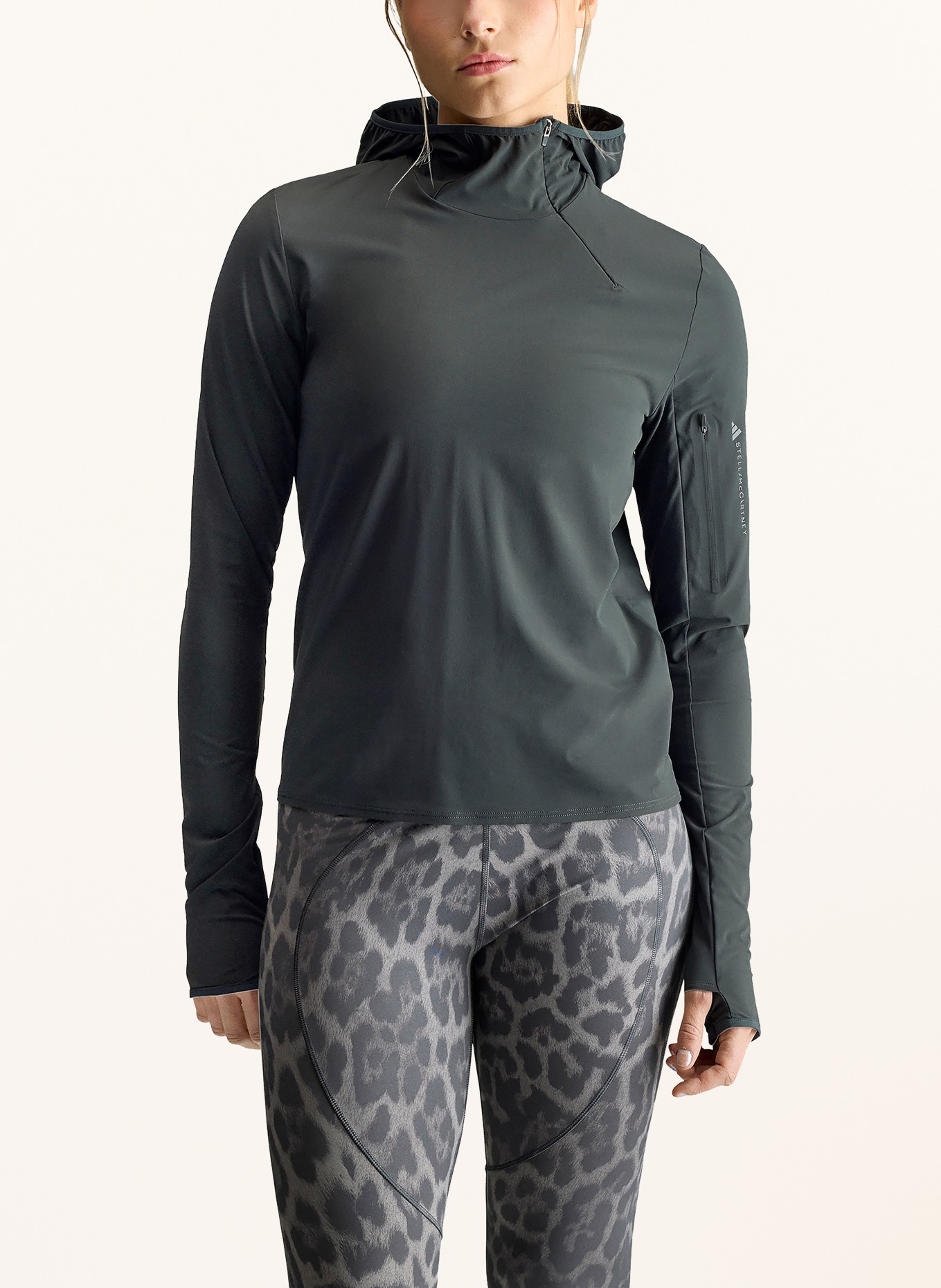 adidas by Stella McCartney Hoodie ADIDAS BY STELLA MCCARTNEY: DONKERGRIJS