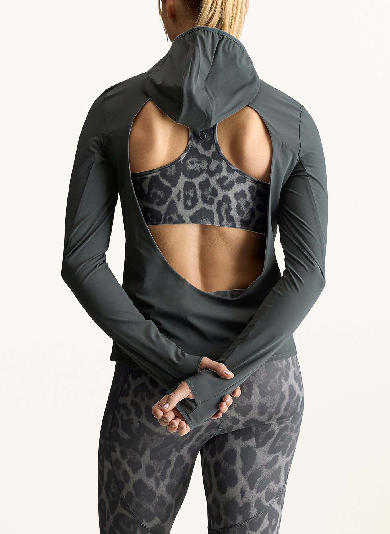 adidas by Stella McCartney Hoodie ADIDAS BY STELLA MCCARTNEY: DONKERGRIJS