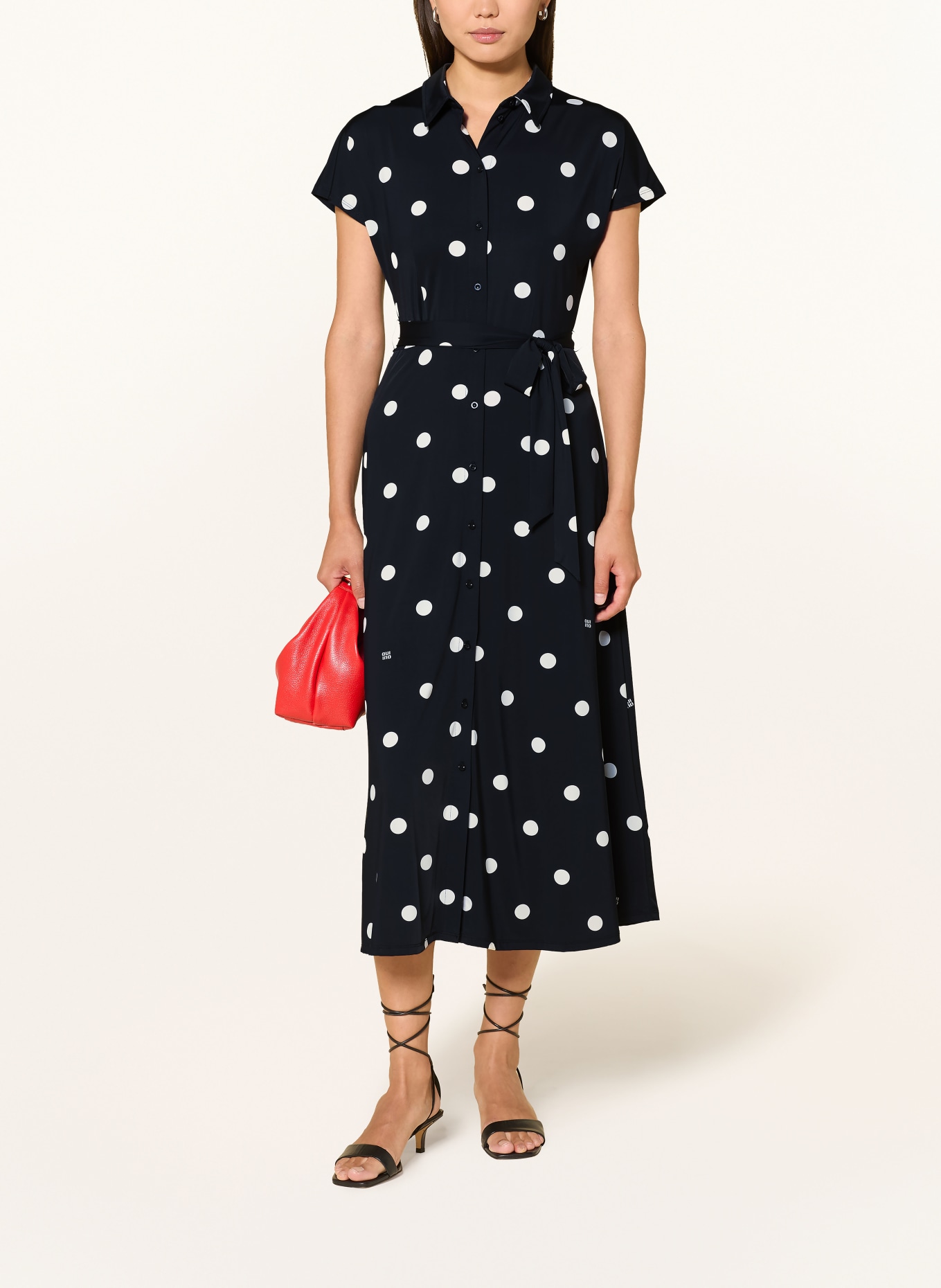 oui Blousejurk: ZWART / WIT