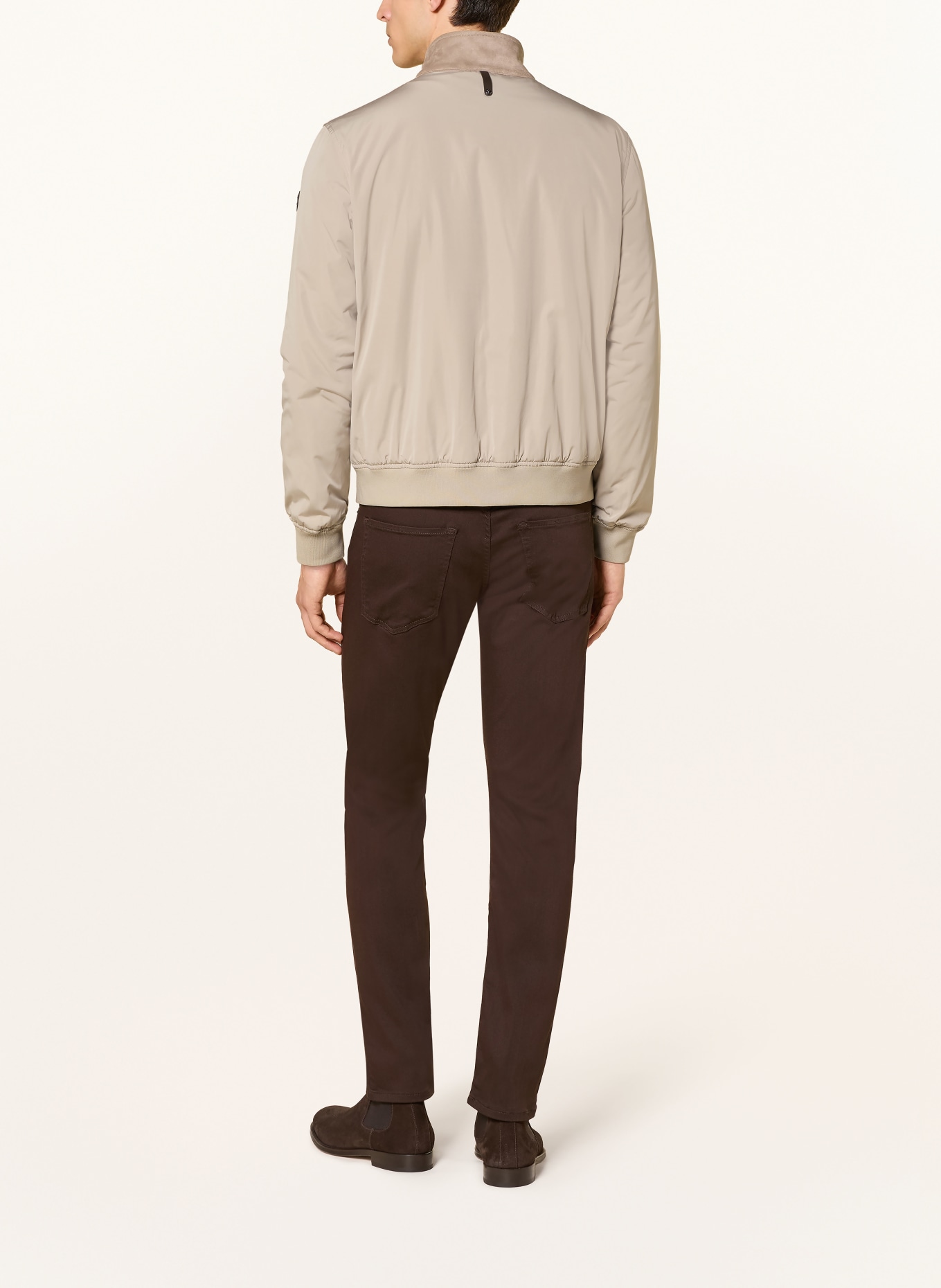 JOOP! CLUNIE bomber jacket in a mix of materials: LIGHT BROWN