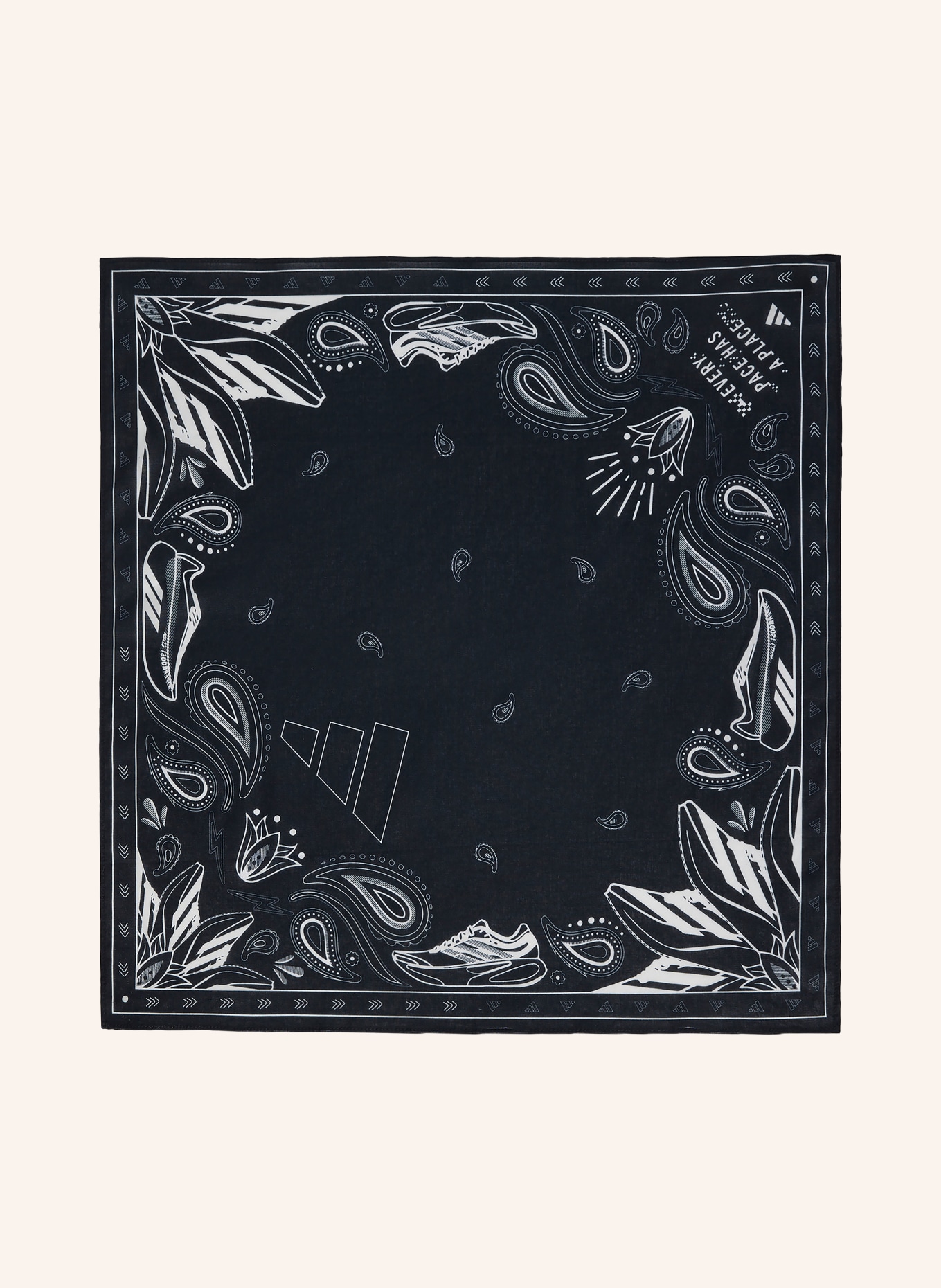 adidas Halsdoek RUNNING BANDANA: ZWART / WIT