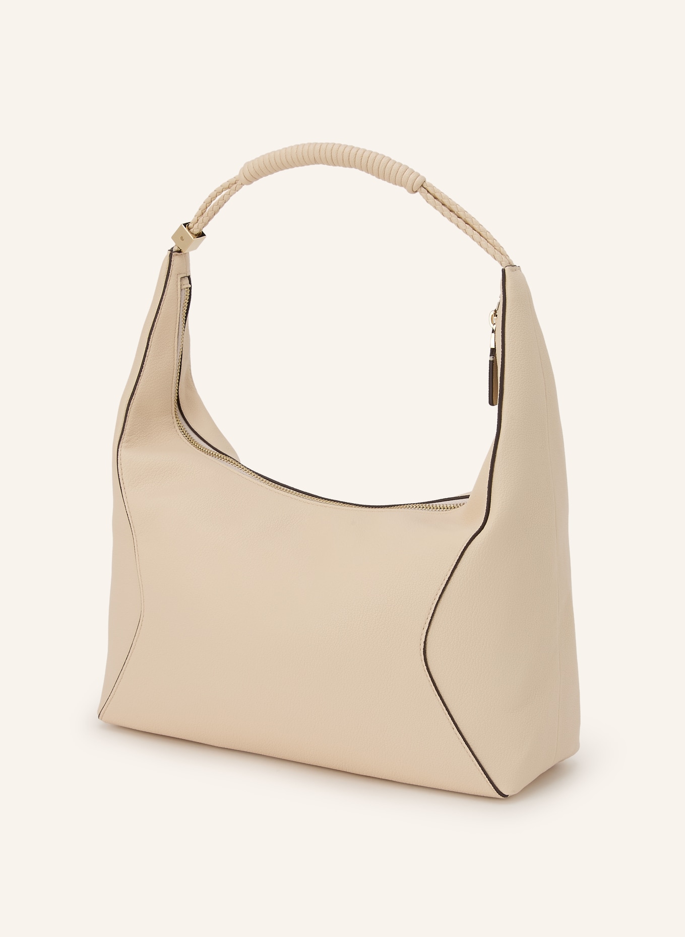 HUGO Schultertasche BRIELLE: CREME / SILBER