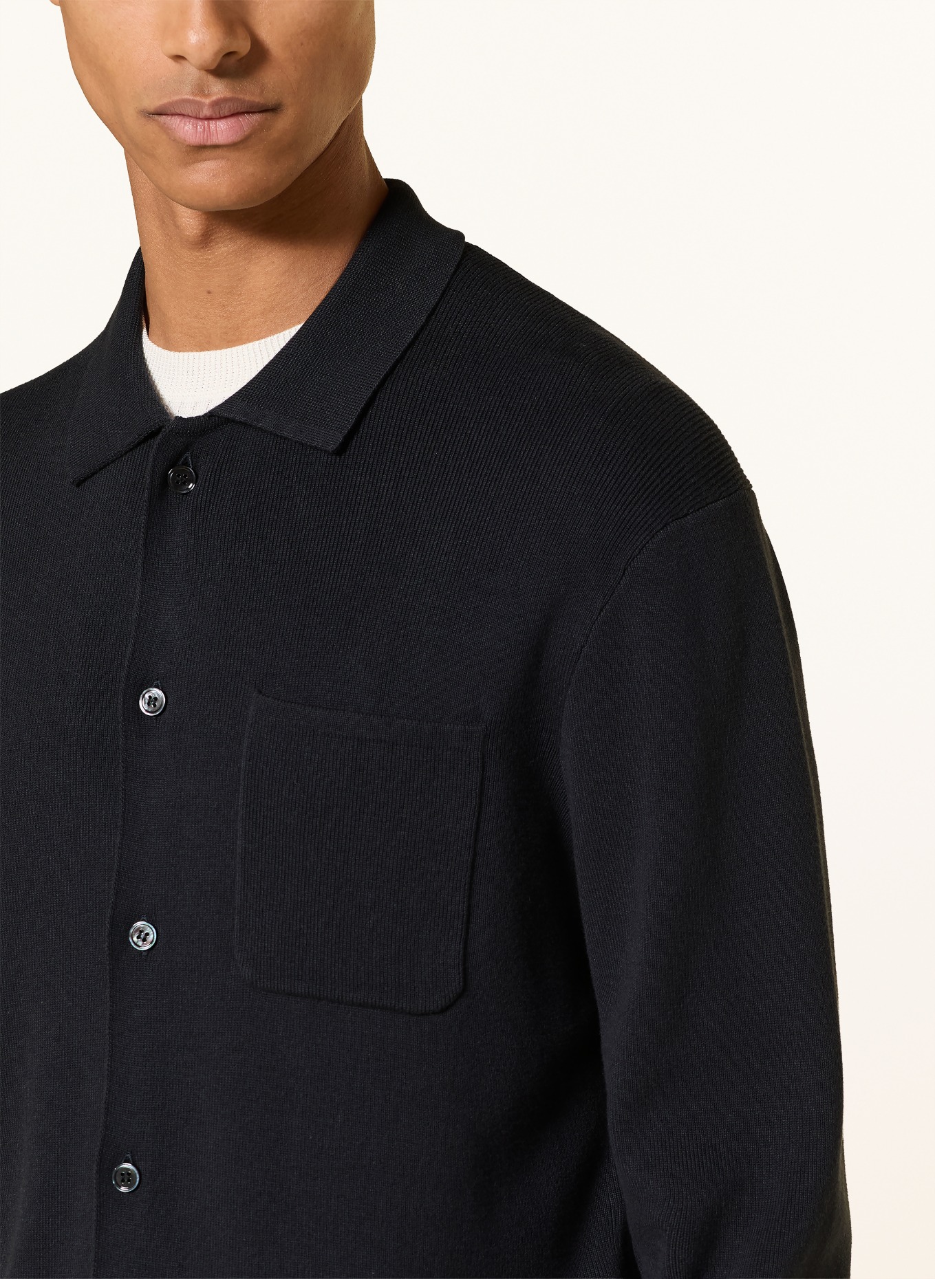JOOP! Strick-Overjacket ACO: DUNKELBLAU