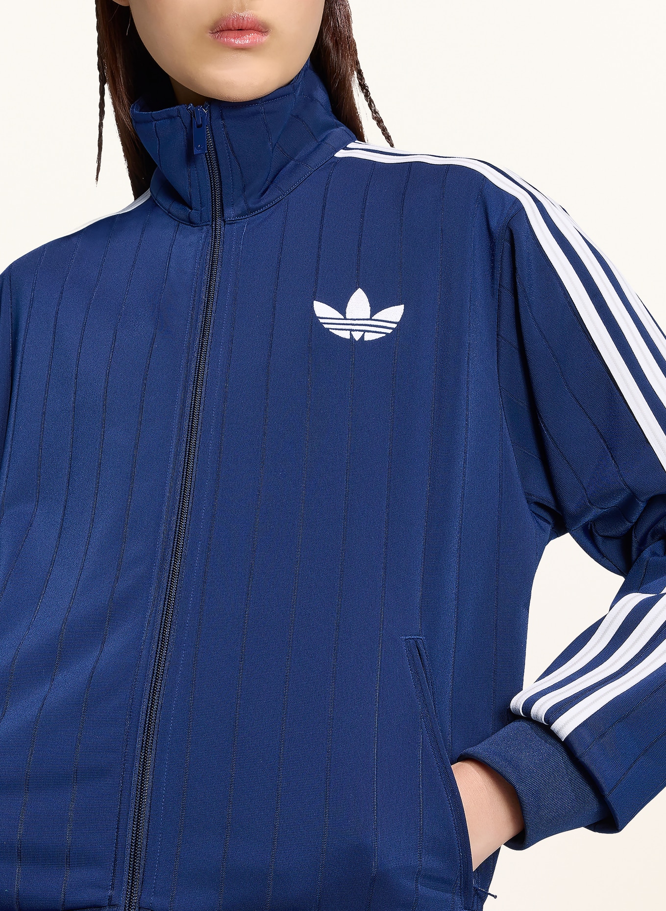 adidas Originals Veste d'entraînement FIREBIRD: BLEU FONCÉ / BLANC