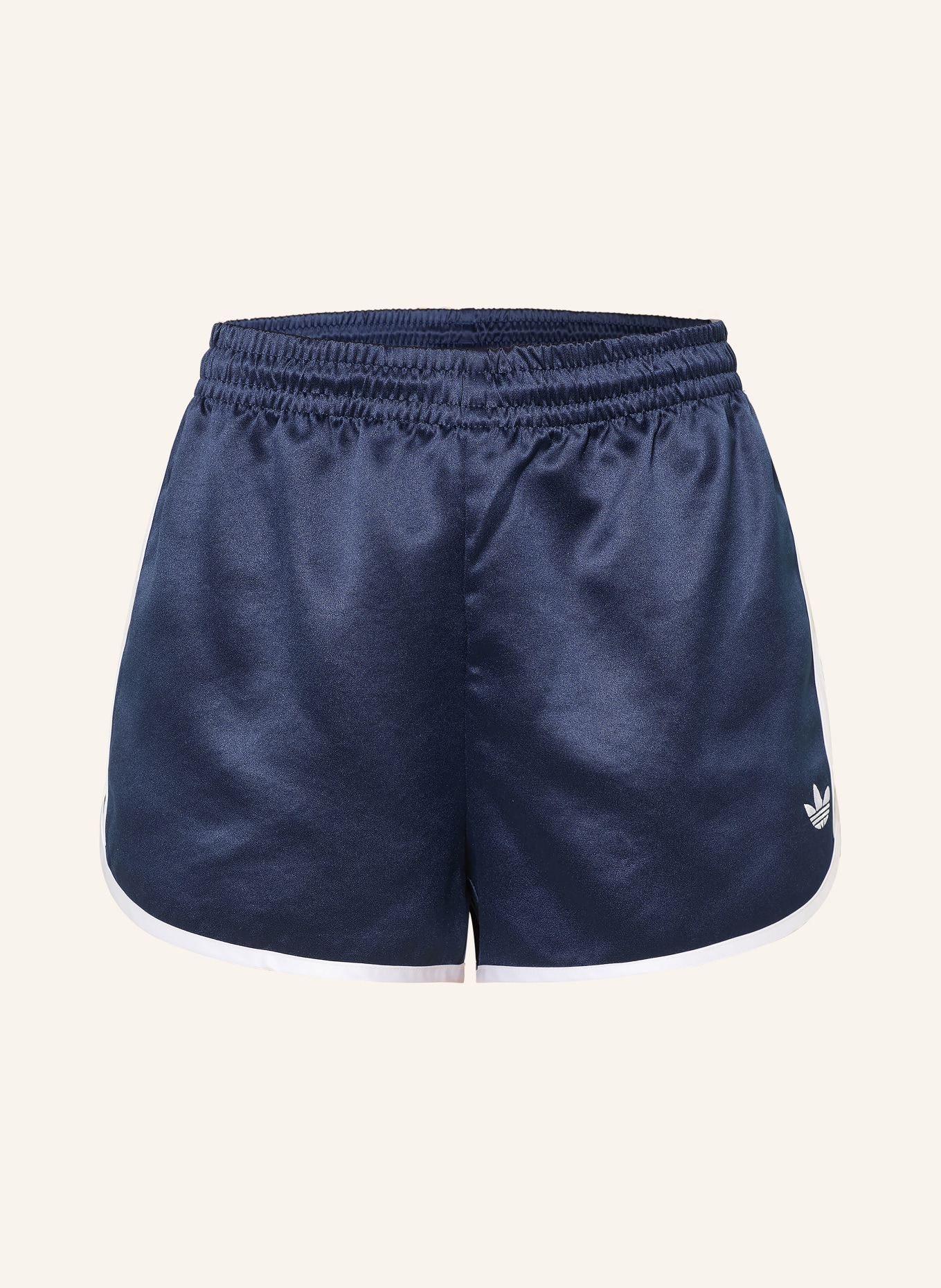 adidas Originals SATIN 3S SPRINTER Shorts: DARK BLUE / WHITE