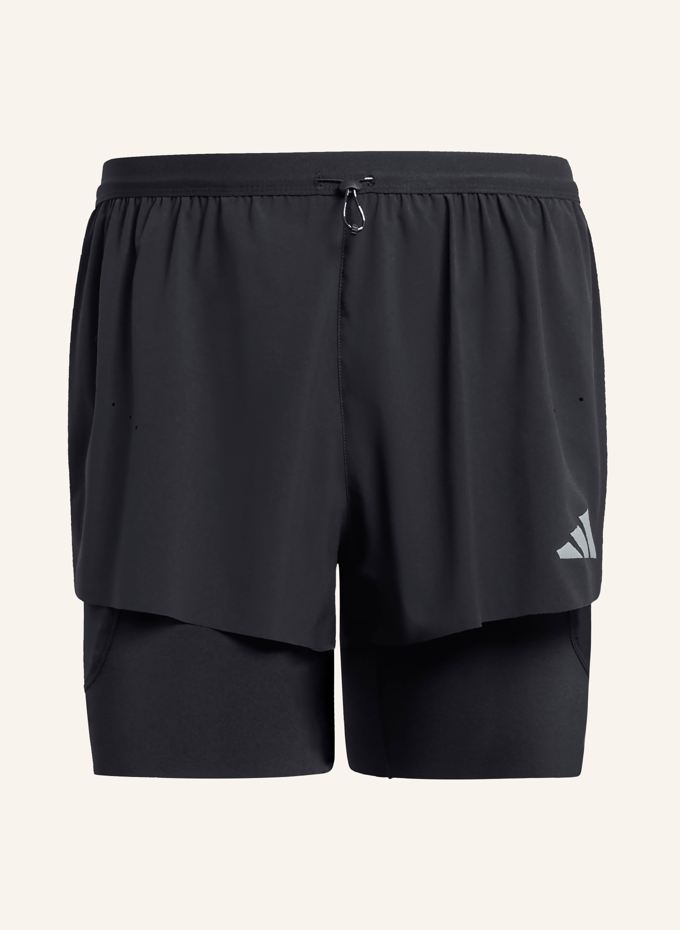 adidas 2-in-1 hardloopshort ADI365: ZWART