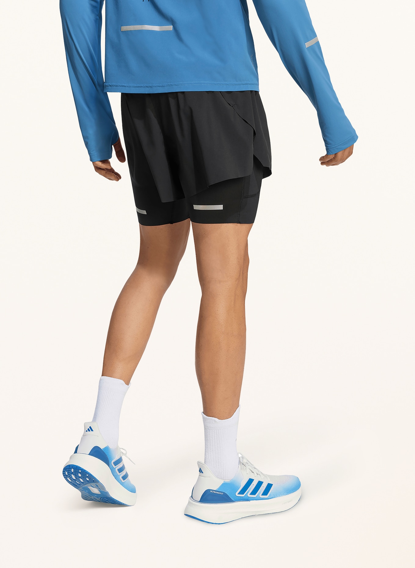 adidas 2-in-1 hardloopshort ADI365: ZWART