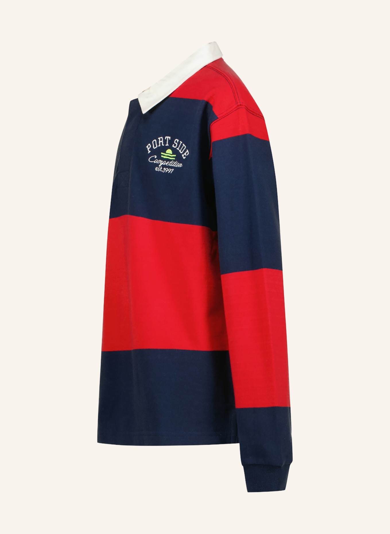 VINGINO Rugbyshirt KAZER: DONKERBLAUW / ROOD / WIT