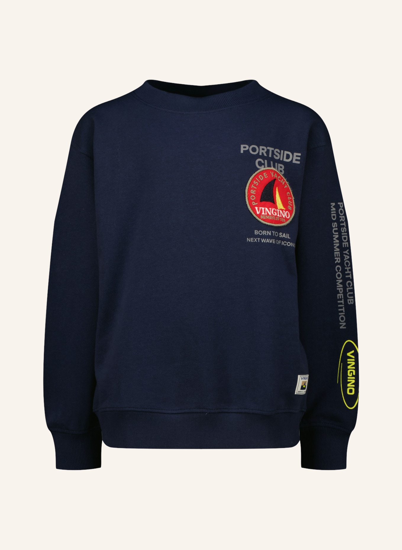 VINGINO Sweatshirt NOVO: DONKERBLAUW / GRIJS / GEEL