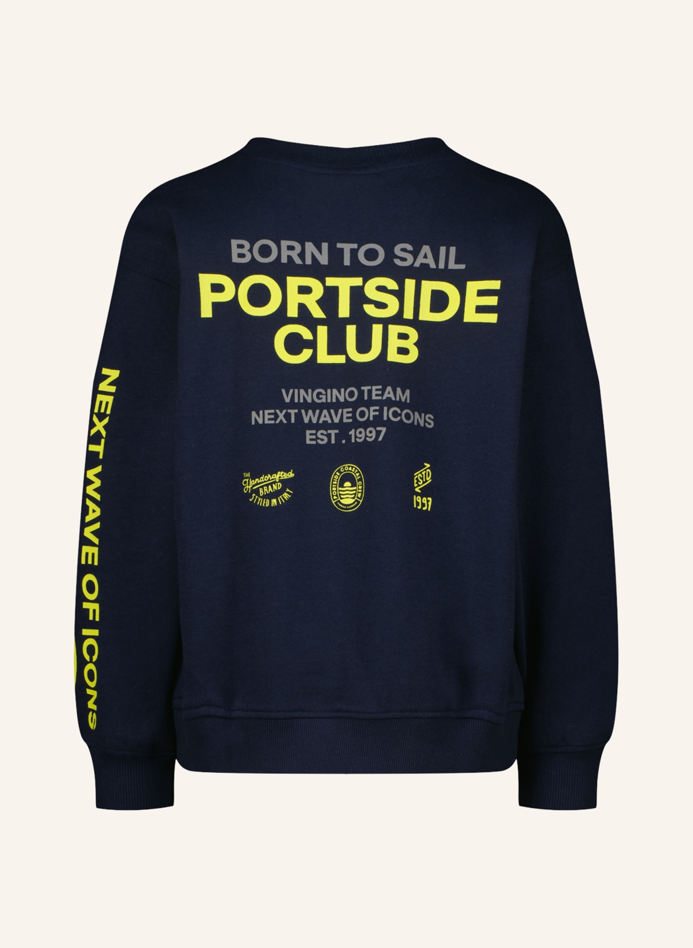 VINGINO Sweatshirt NOVO: DONKERBLAUW / GRIJS / GEEL