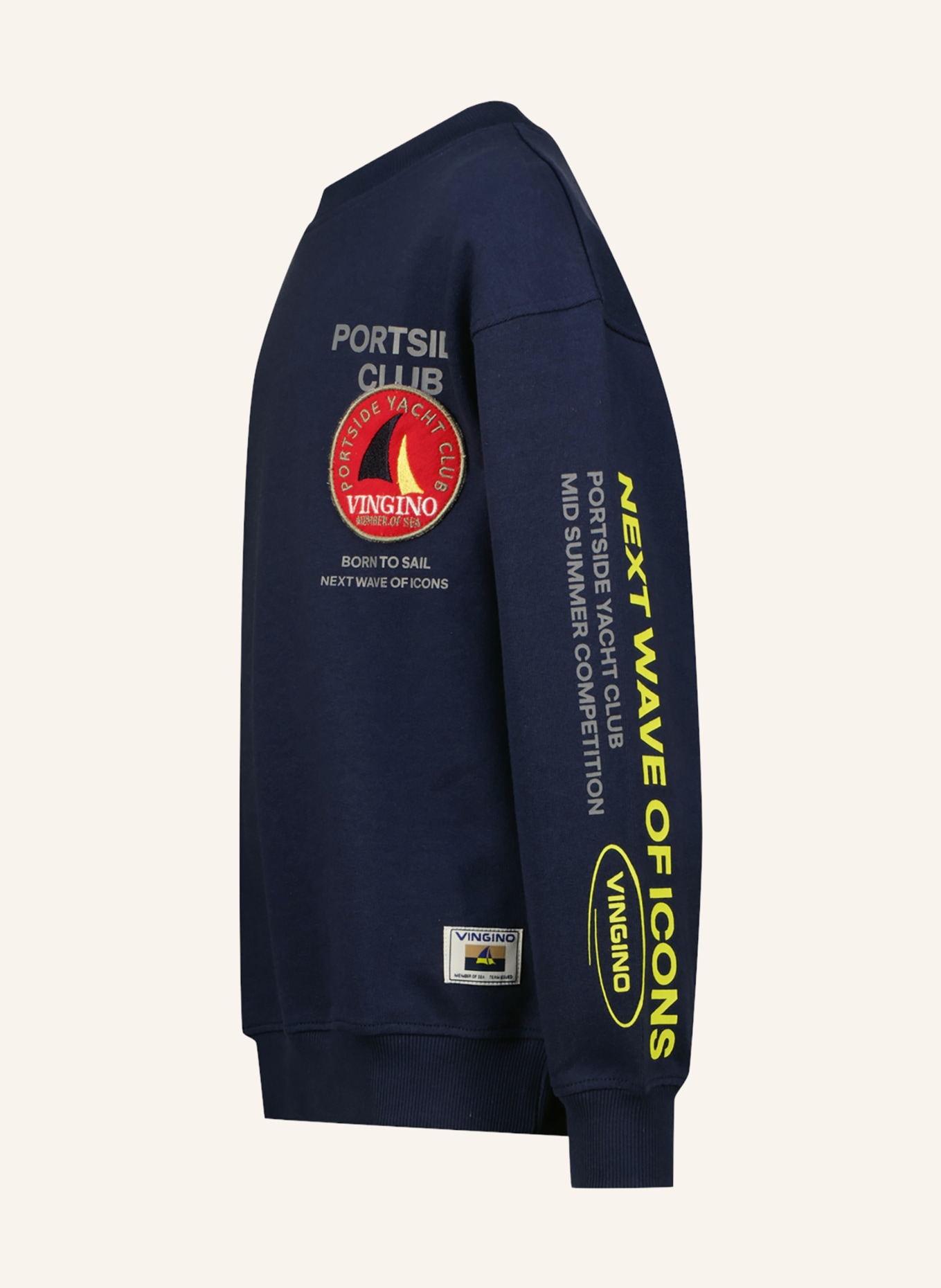 VINGINO Sweatshirt NOVO: DONKERBLAUW / GRIJS / GEEL