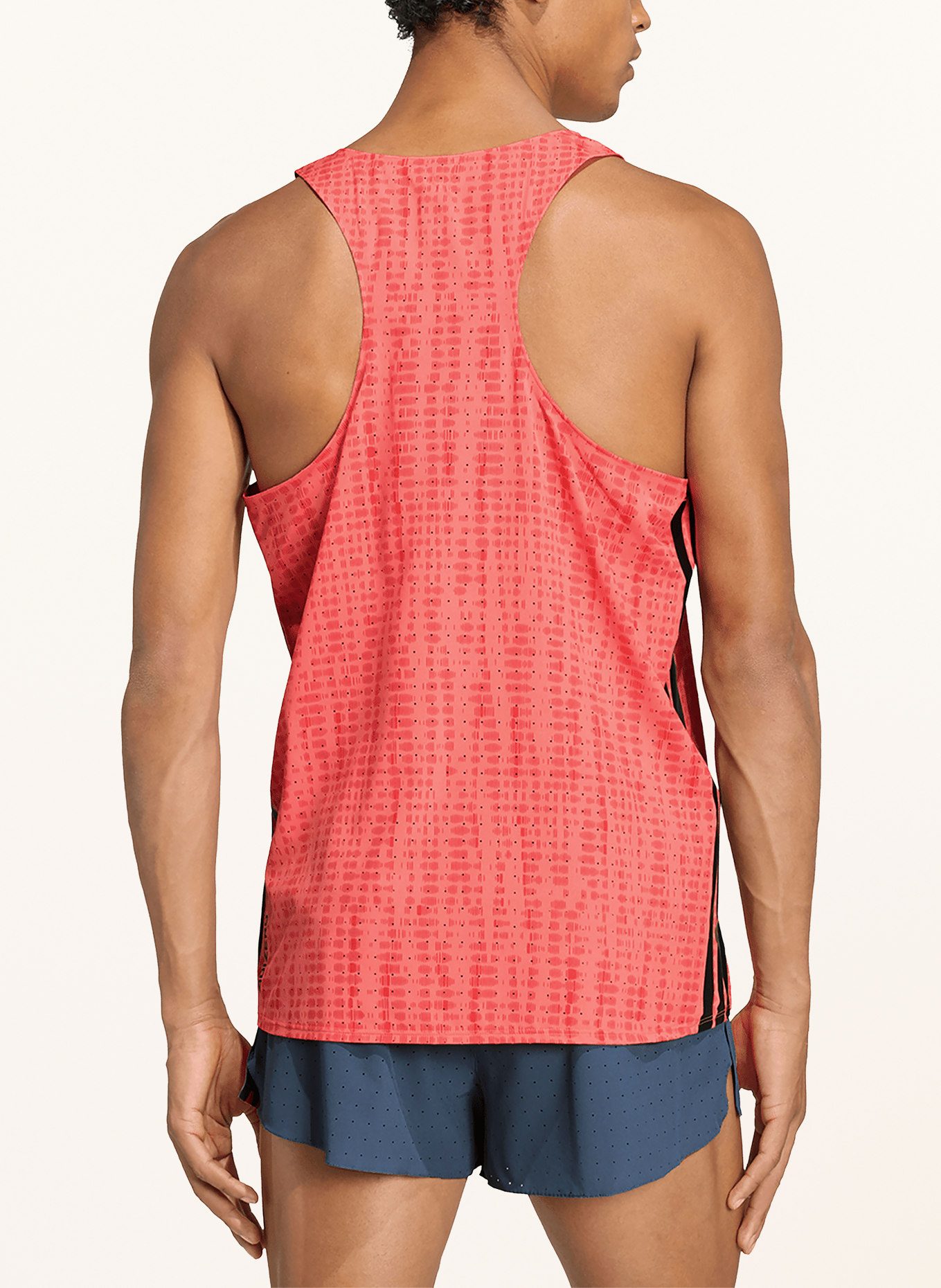 adidas Sporttop ADIZERO: LICHTROOD / ZWART