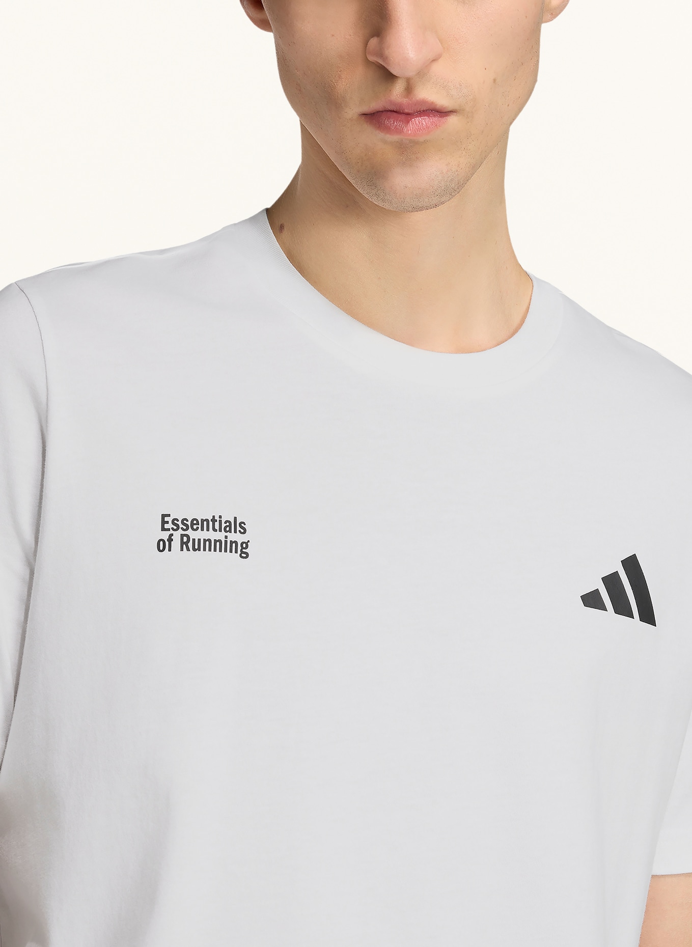 adidas T-shirt RUN ESSENTIALS: WIT / ZWART