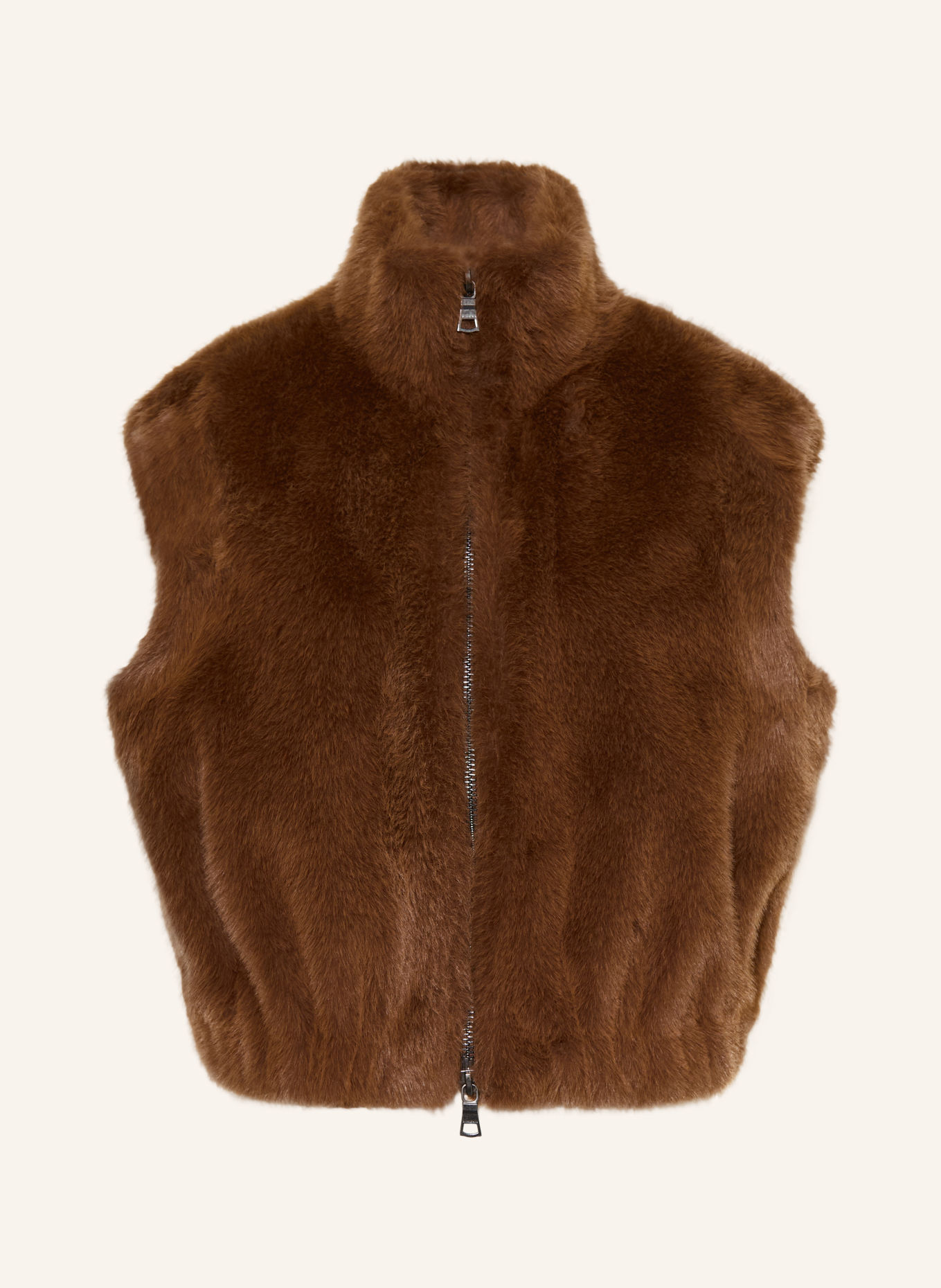BLONDE No.8 LENI Faux Fur Vest: BROWN