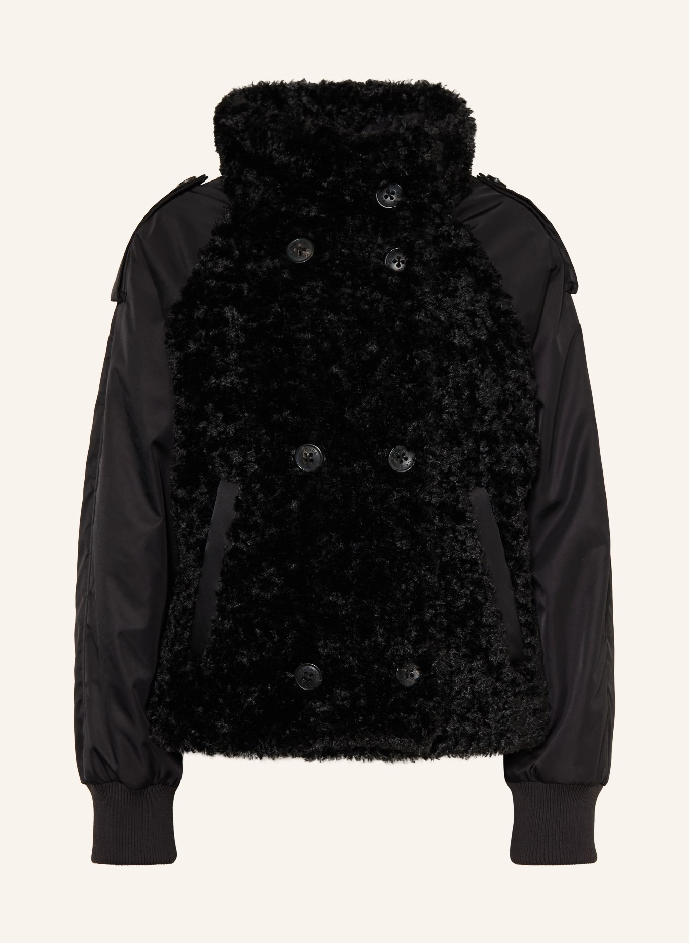 BLONDE No.8 Jacke LONDON mit Kunstfell: SCHWARZ