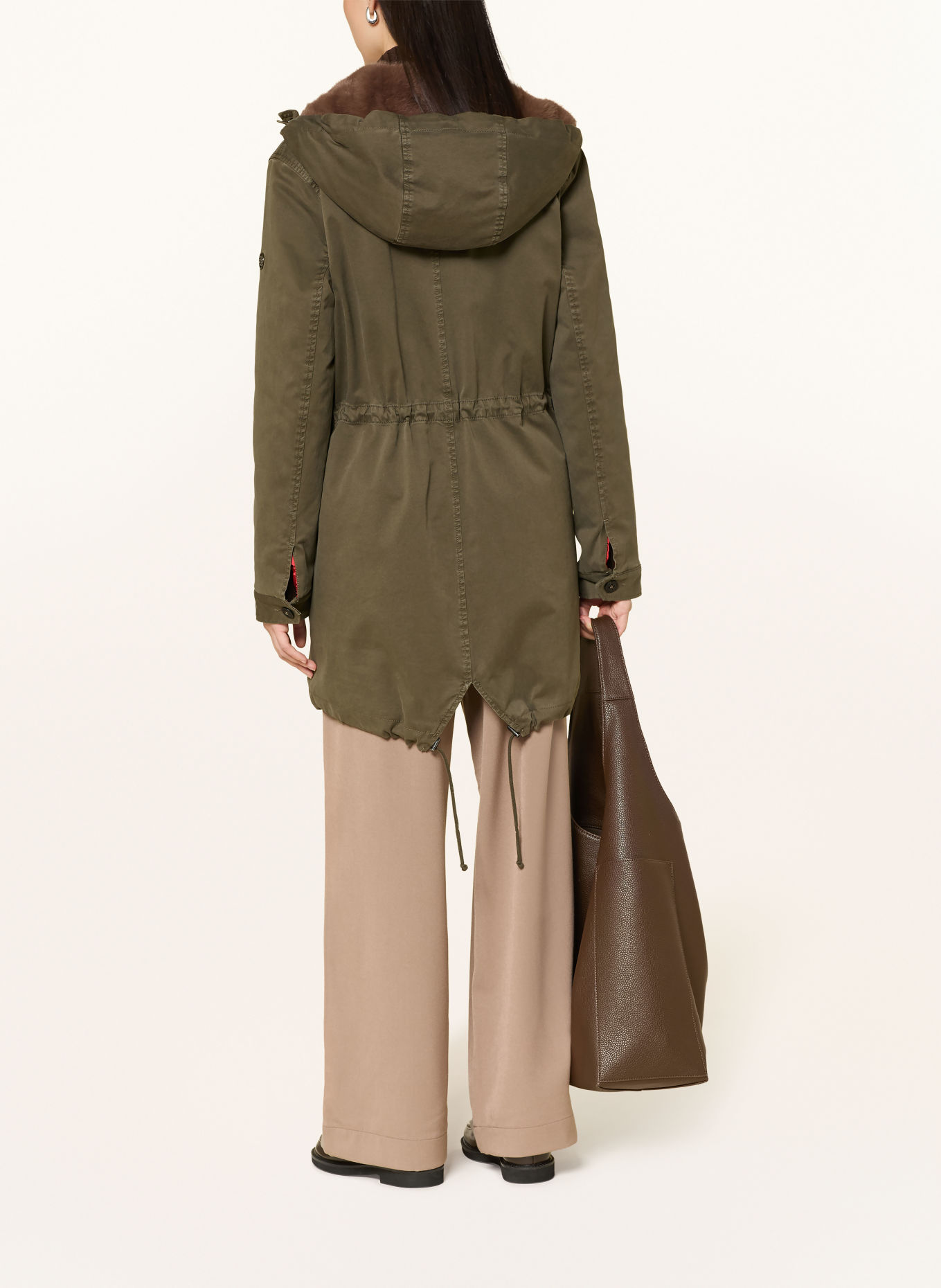 BLONDE No.8 Parka ASPEN mit Kunstfell: OLIV