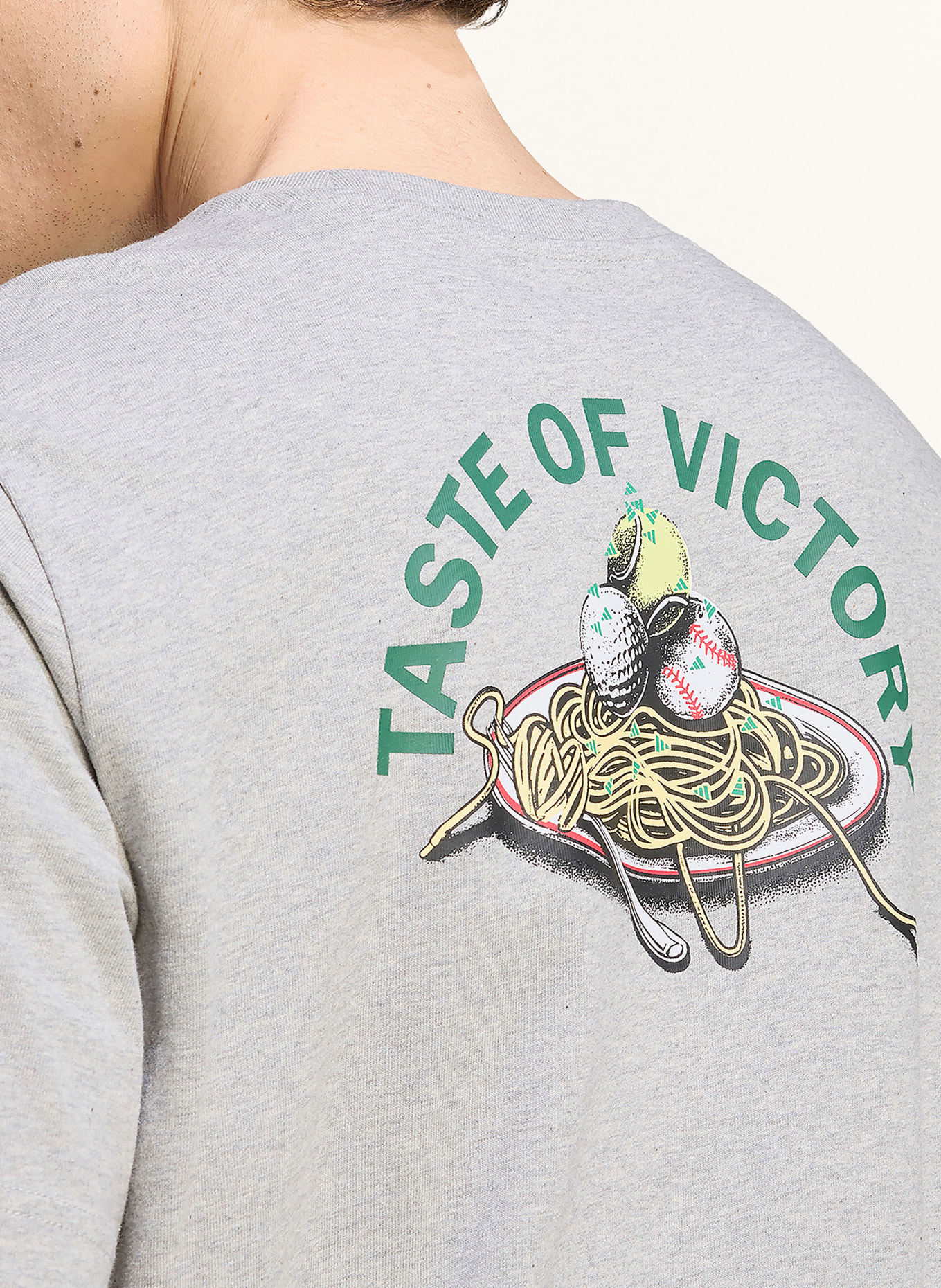 adidas T-shirt TASTE OF VICTORY PASTA: GRIJS