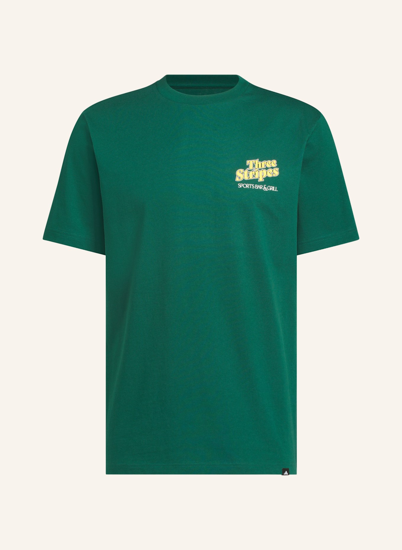 adidas T-shirt: GREEN / DARK YELLOW / WHITE