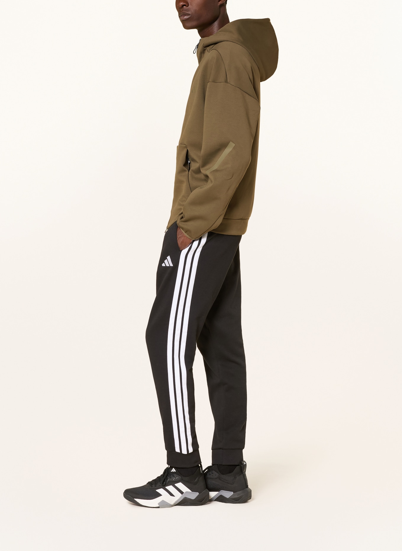 adidas Bluza rozpinana: OLIWKOWY