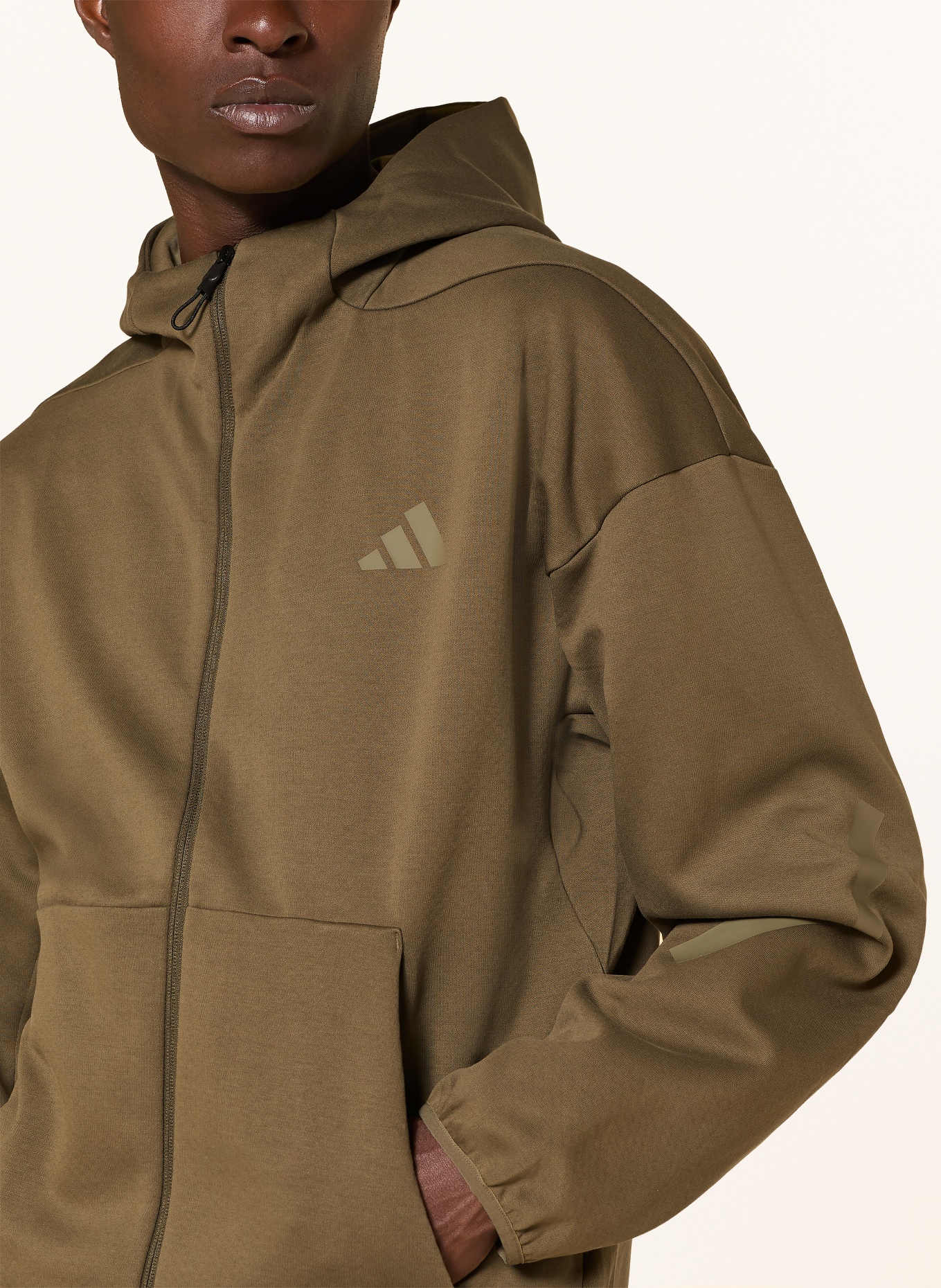 adidas Bluza rozpinana: OLIWKOWY