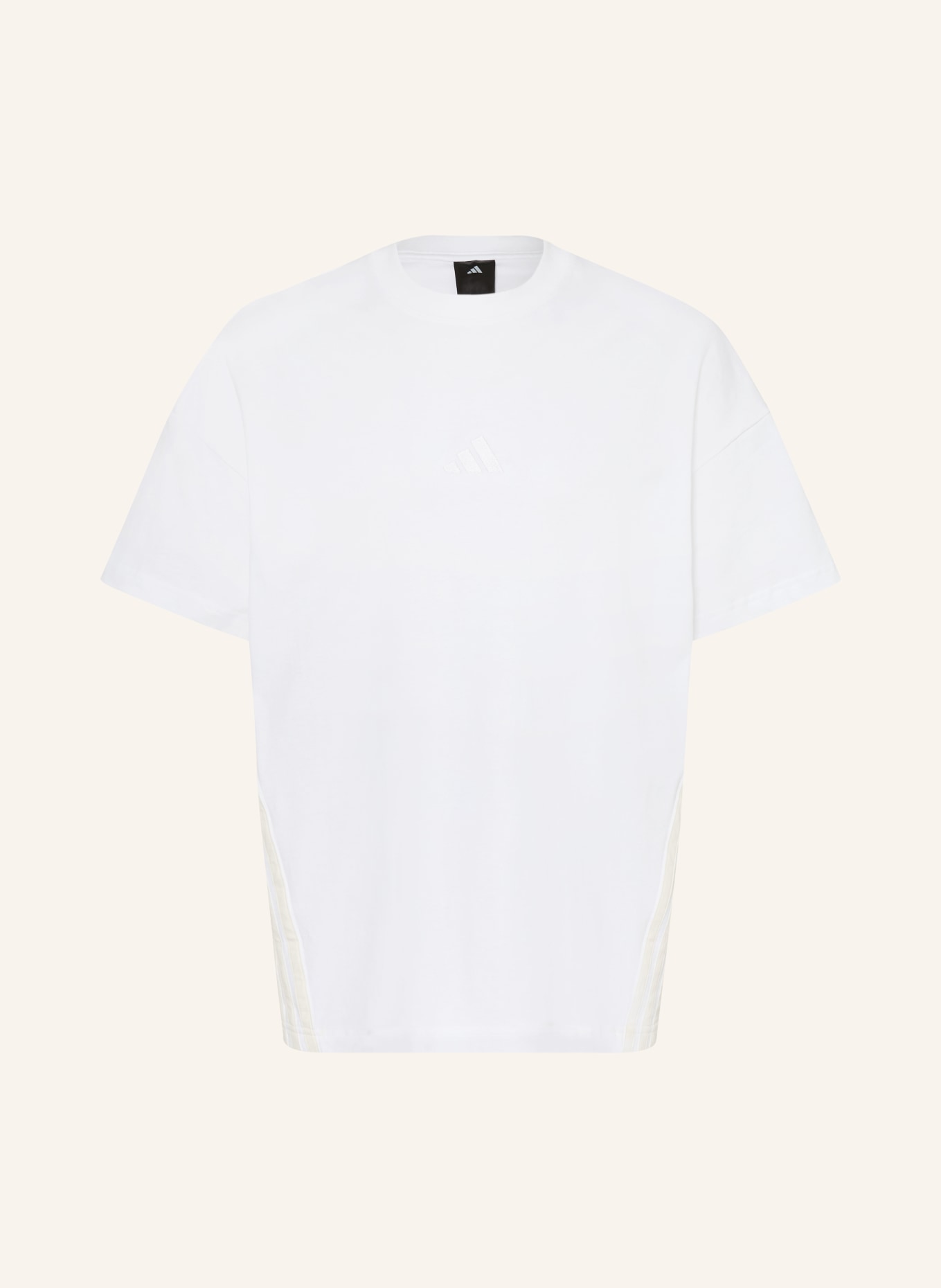 adidas Koszulka oversize ADIDAS KIS 3-STREIFEN: BIAŁY / ECRU