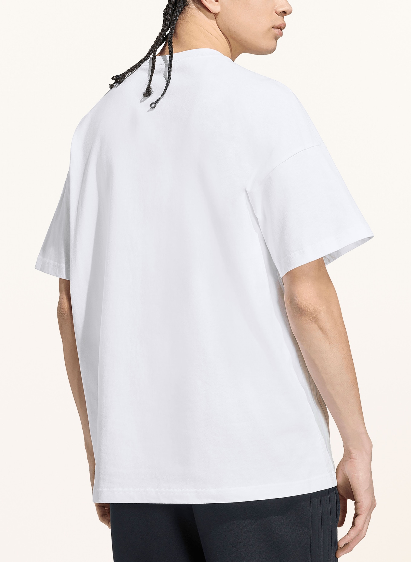 adidas Koszulka oversize ADIDAS KIS 3-STREIFEN: BIAŁY / ECRU