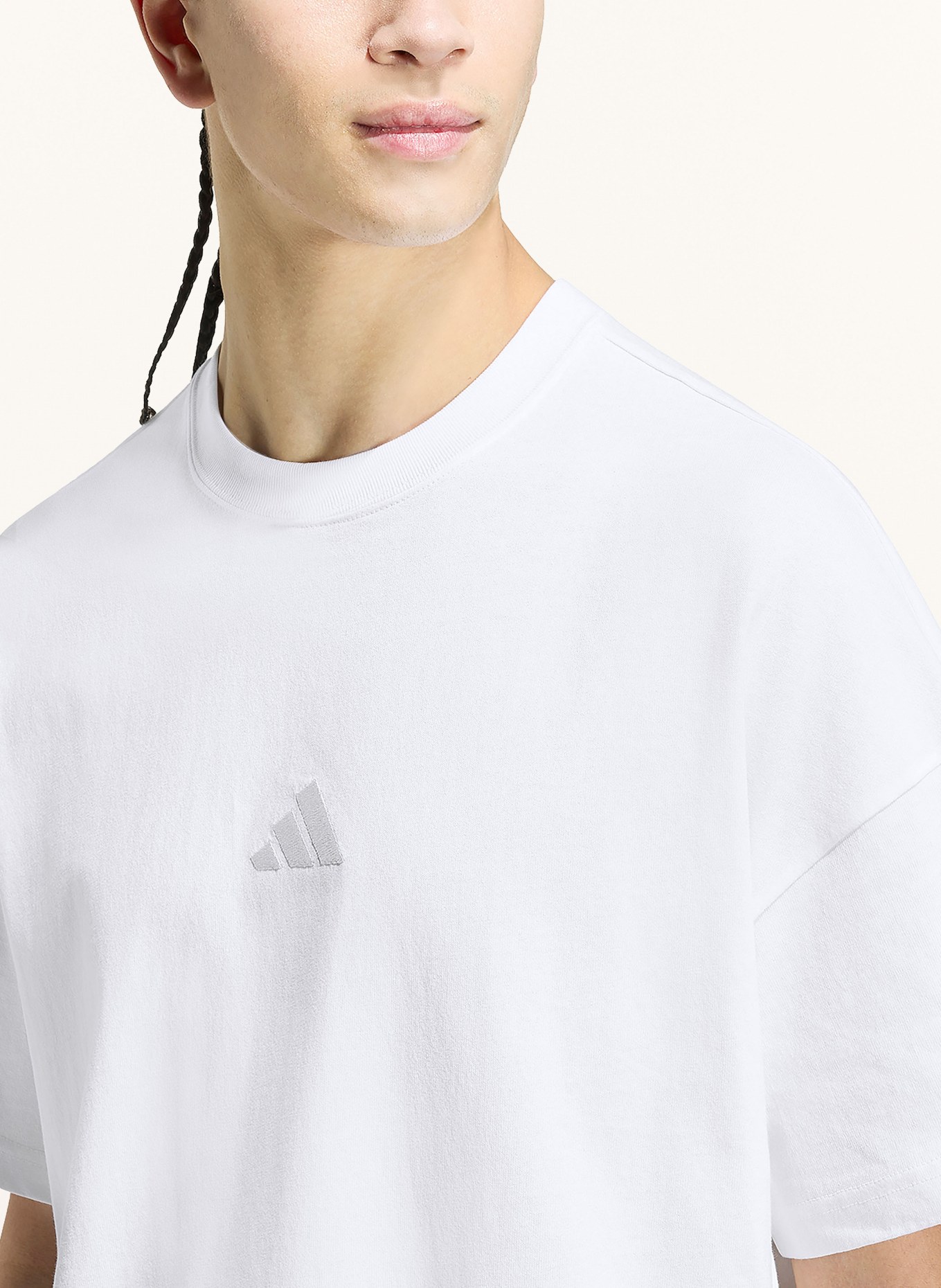 adidas Koszulka oversize ADIDAS KIS 3-STREIFEN: BIAŁY / ECRU