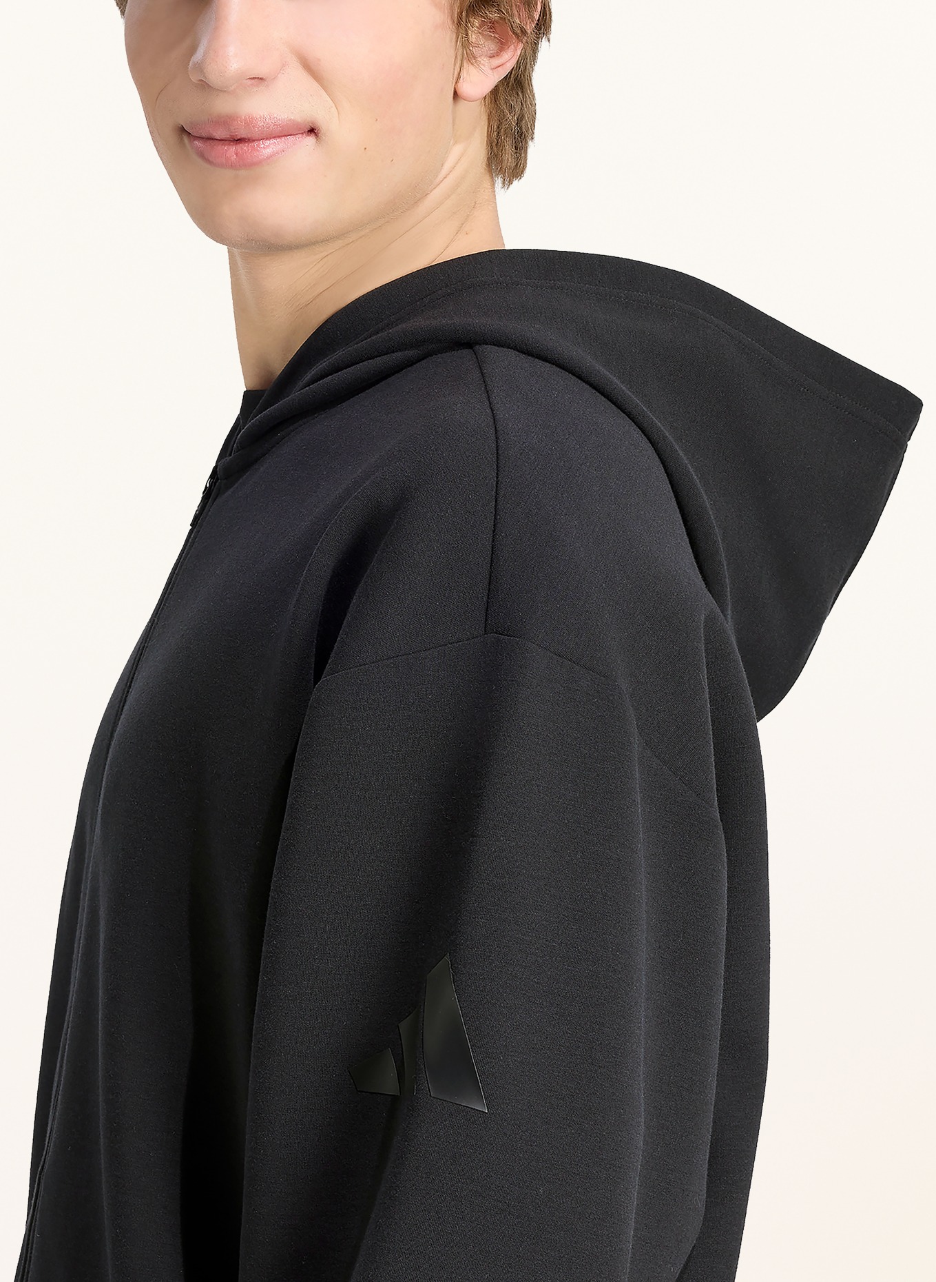 adidas Sweatjacke SOFT LUX: SCHWARZ