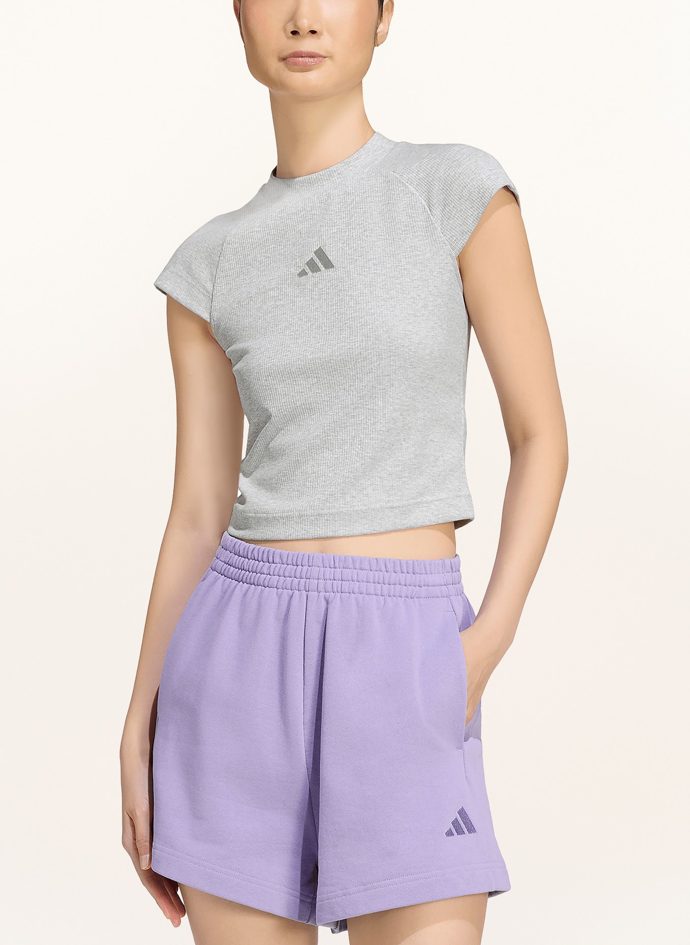 adidas Cropped top KIT: LICHTGRIJS