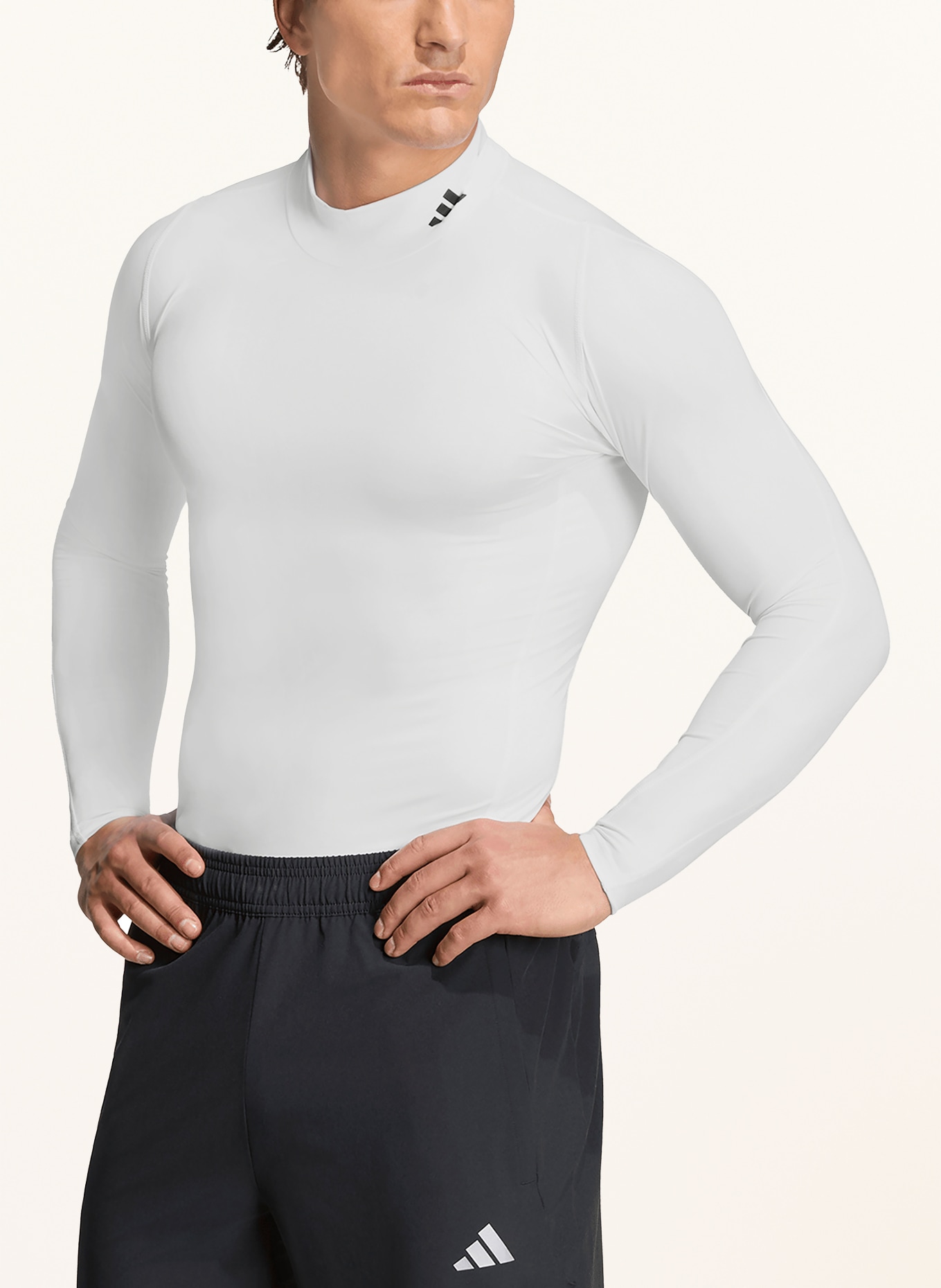 adidas Trainingsshirt MOCKNECK: WIT