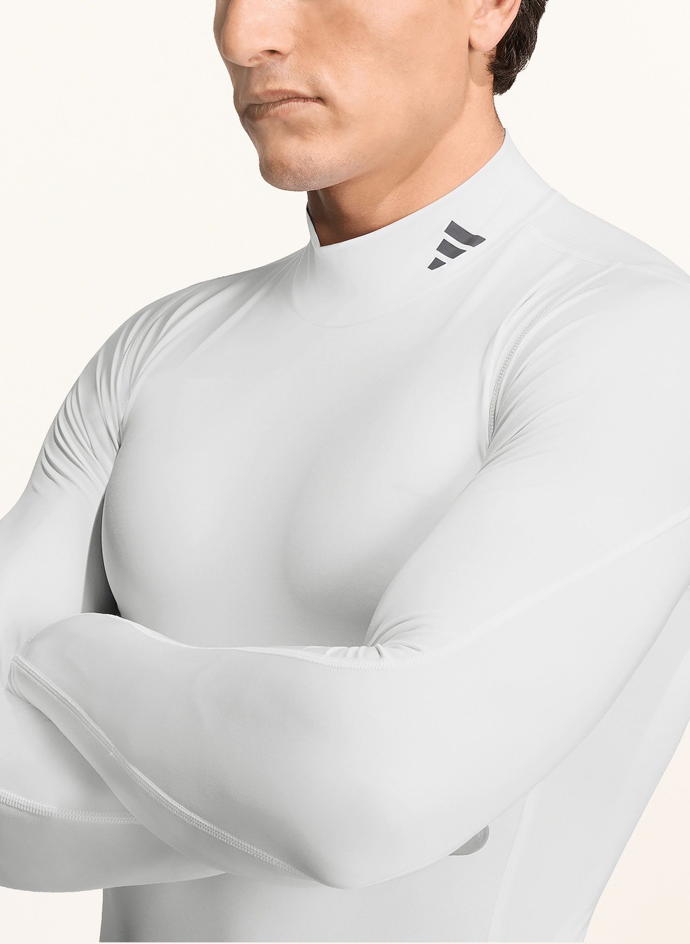 adidas Trainingsshirt MOCKNECK: WIT