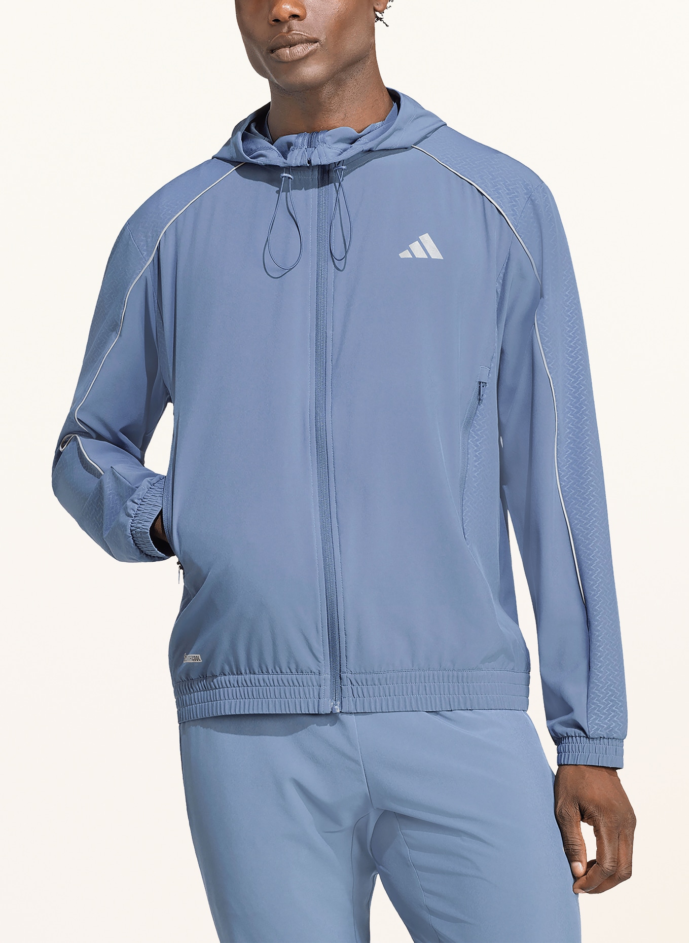 adidas Trainingsjacke TECH APP STOP: BLAUGRAU