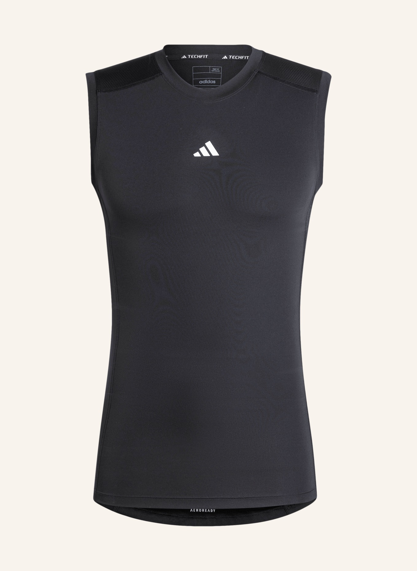 adidas Koszulka bez rękawów TECHFIT: CZARNY