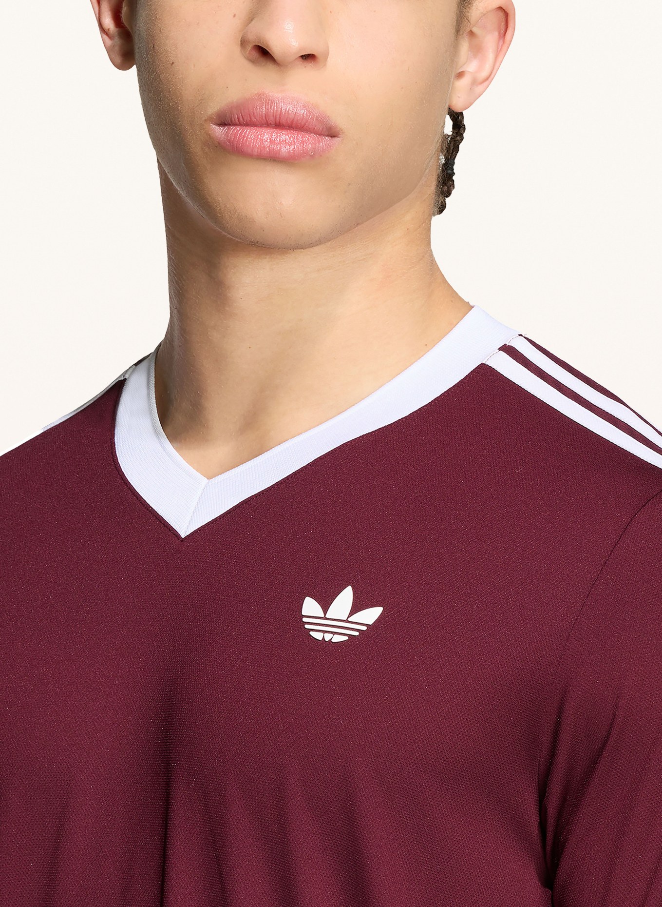 adidas Originals Trainingsshirt CLASSICS: DONKERROOD / WIT
