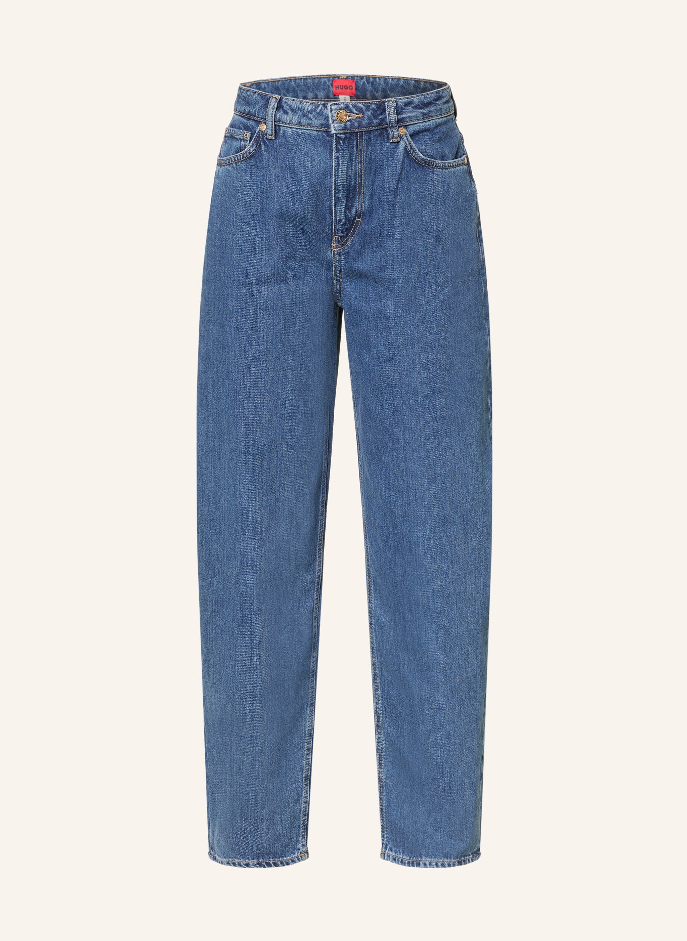 HUGO Jeansy typu barrel GIMINE: 420 MEDIUM BLUE