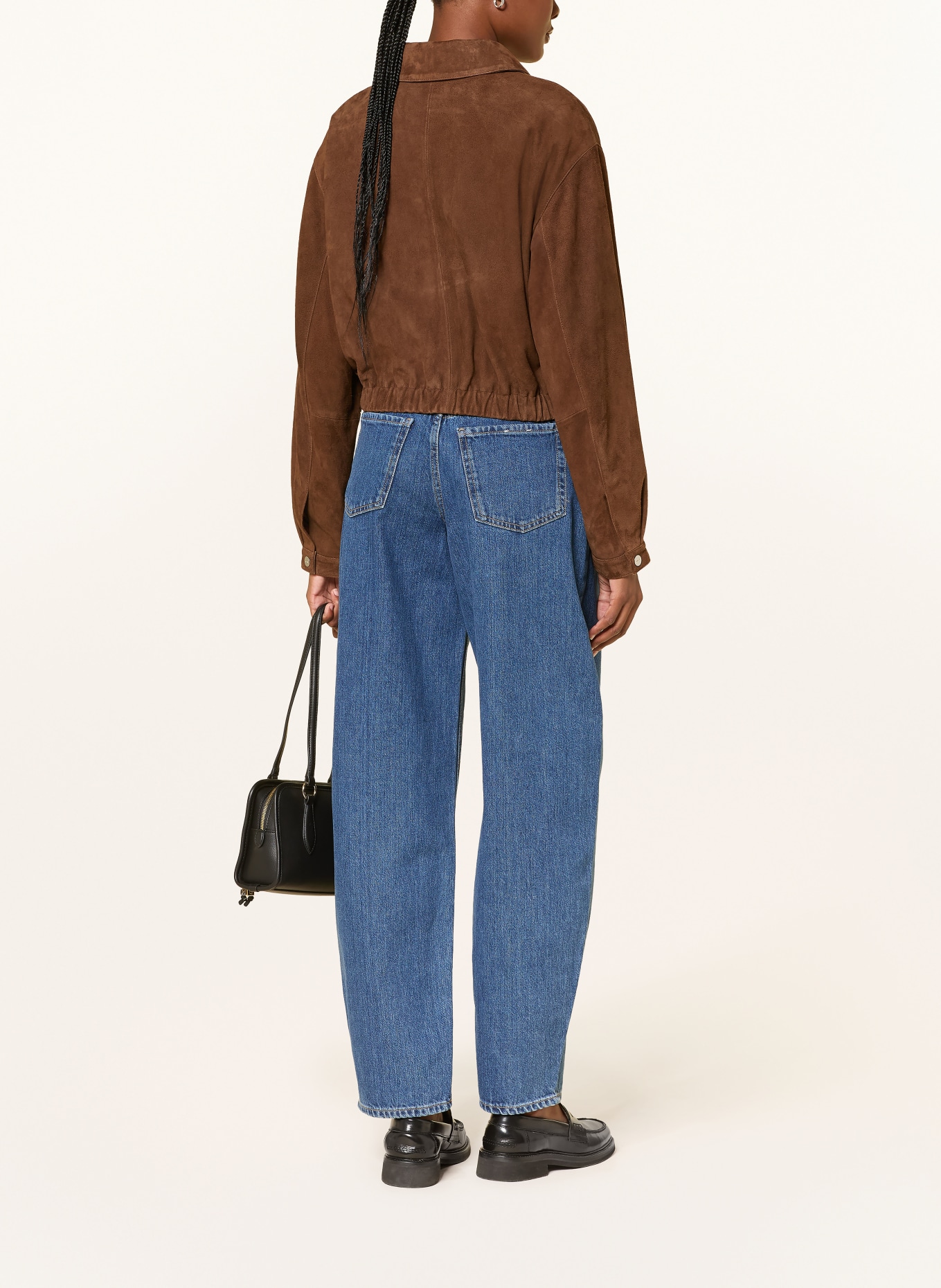 HUGO Jeansy typu barrel GIMINE: 420 MEDIUM BLUE
