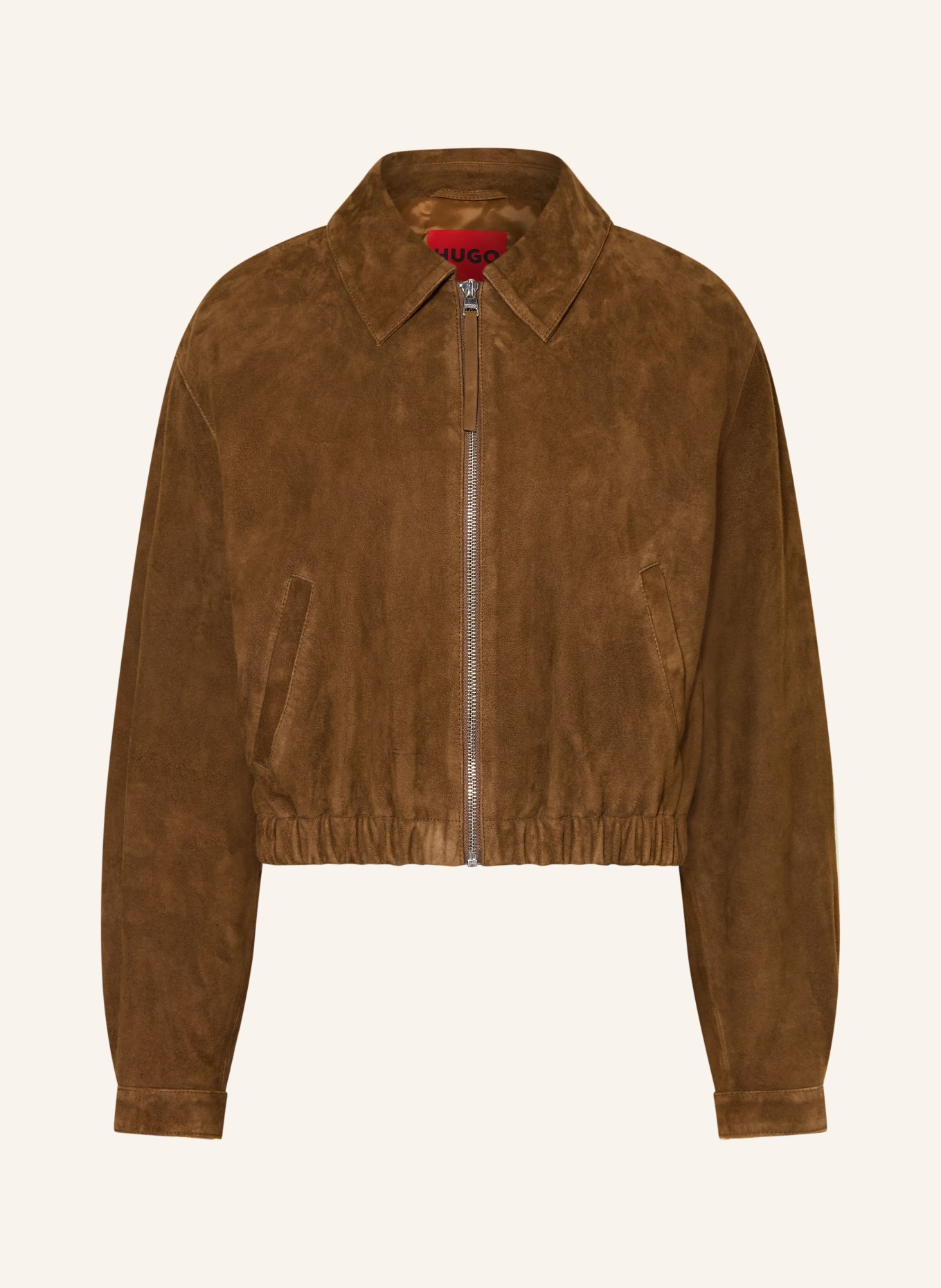 HUGO LIPH Leather Jacket: DARK BROWN