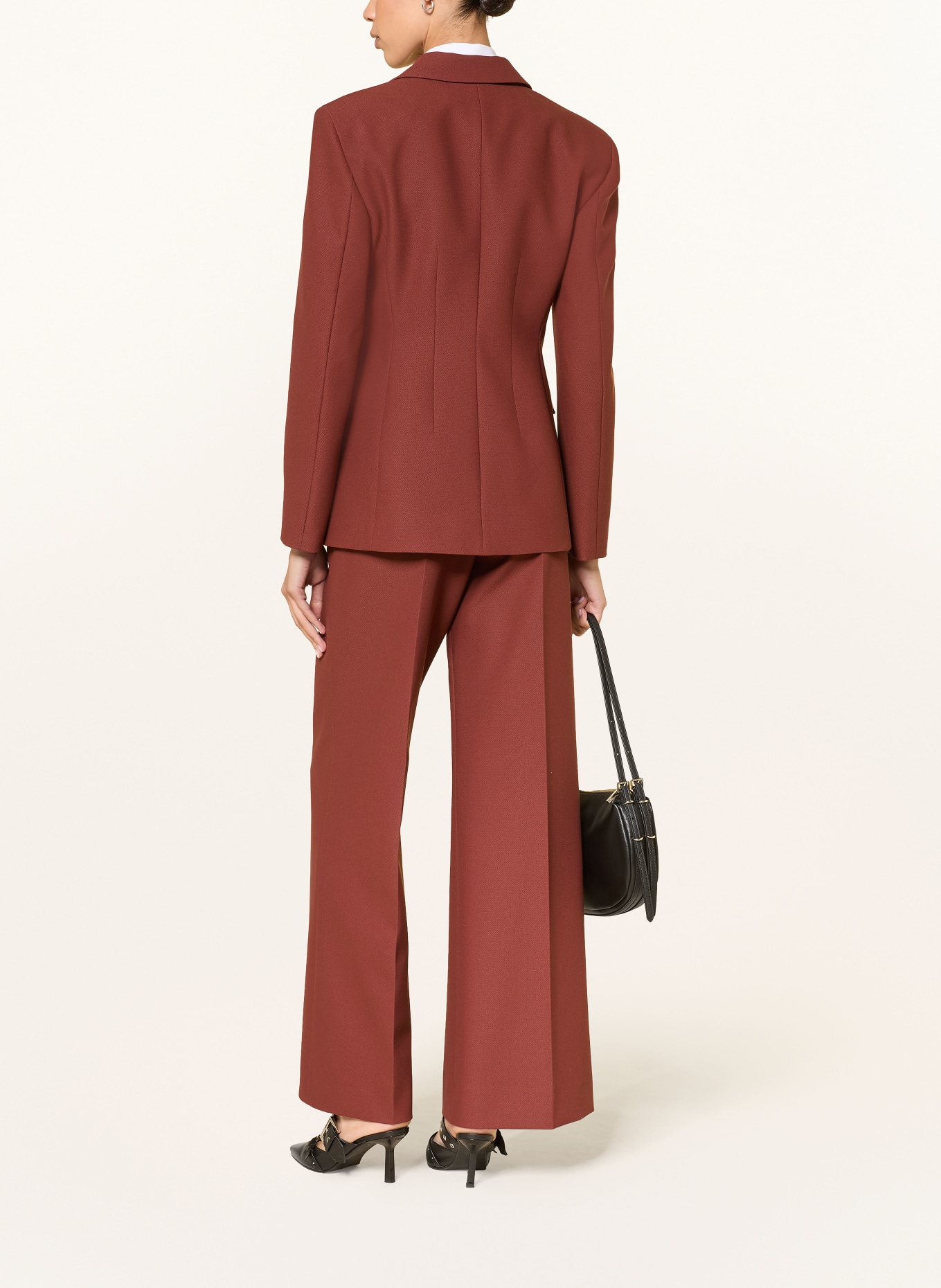 HUGO Marlene-broek HASMINA: DONKERROOD