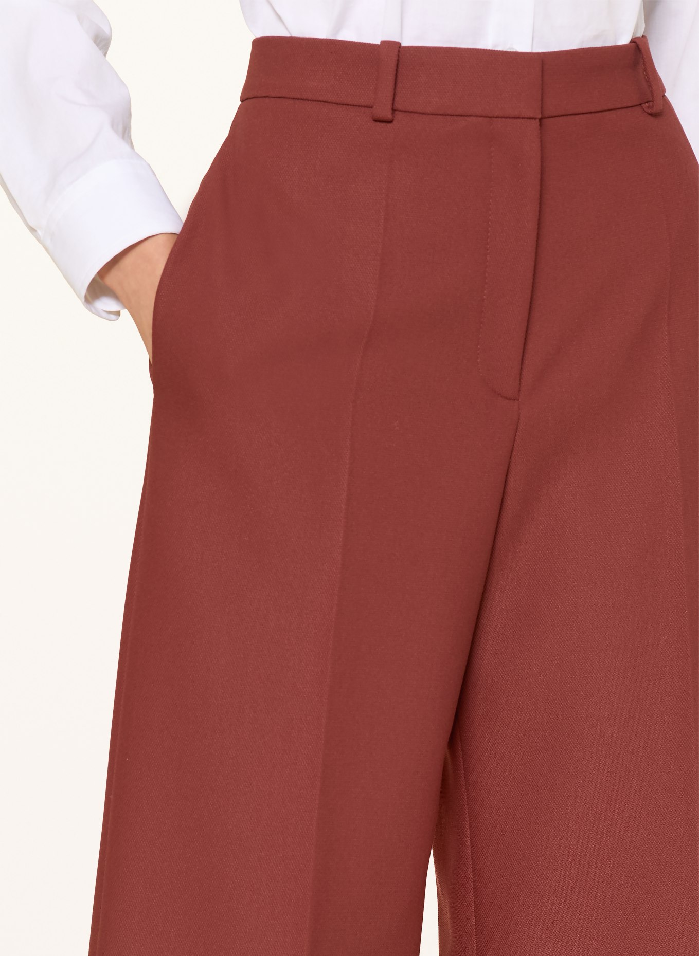 HUGO Marlene-broek HASMINA: DONKERROOD