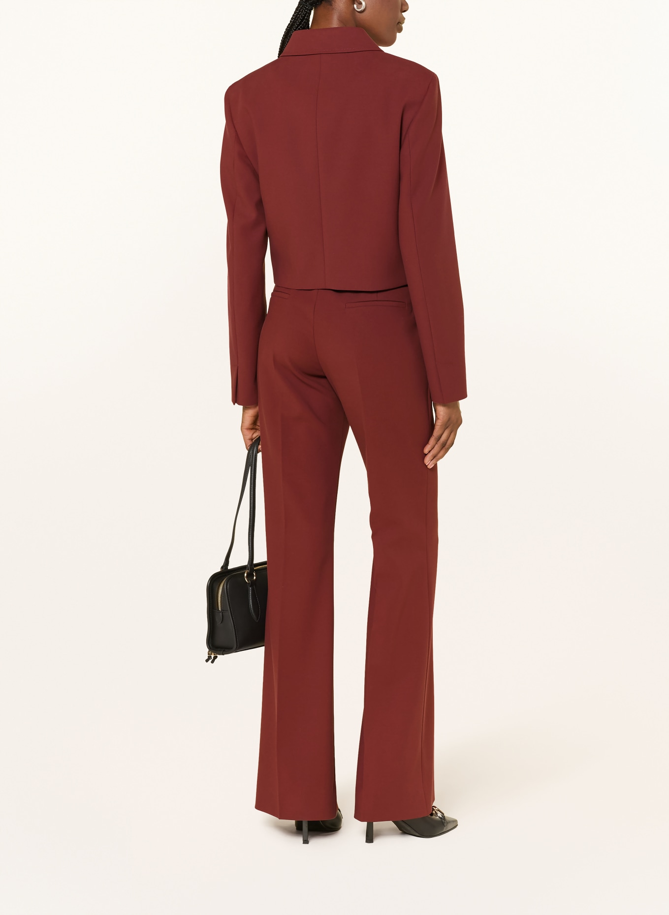 HUGO Veste boxy ANJUS: MARRON